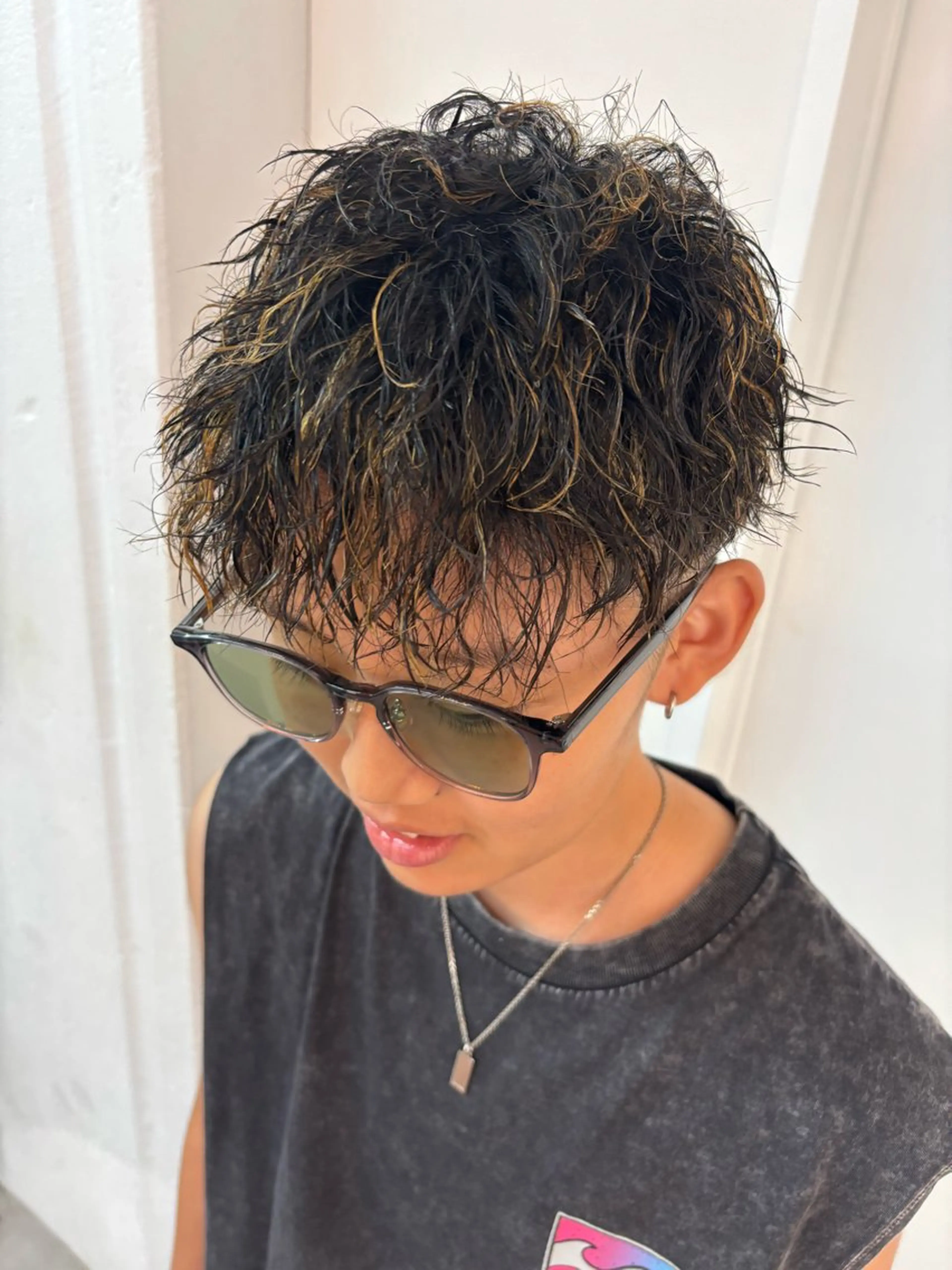 パーマ メンズ 🍊暖色カラー /ボブ/kanonのヘアスタイル