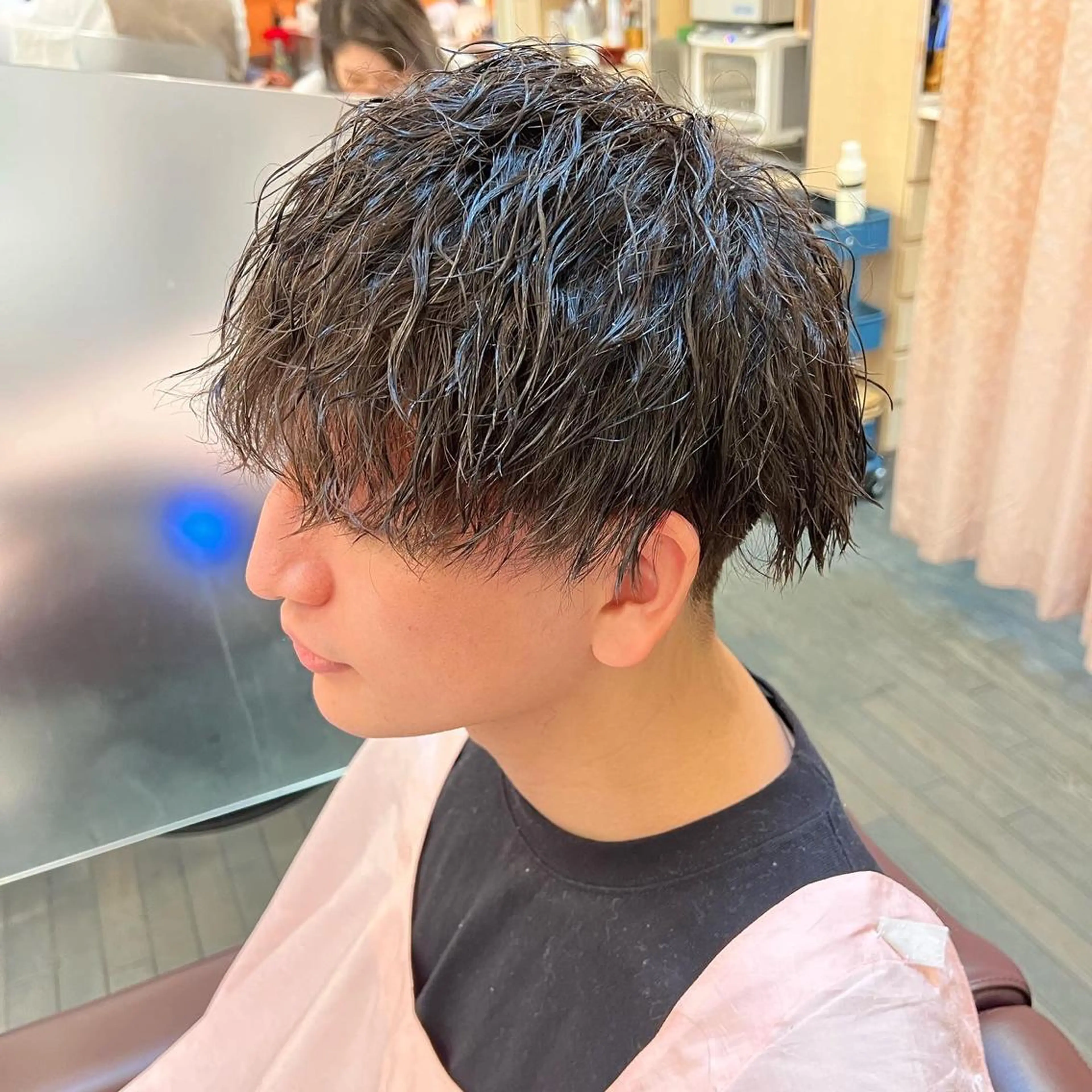 ミディアム ゼロスバーバーショップ所属・予約1000件超 ✨メンズパーマのヘアスタイル