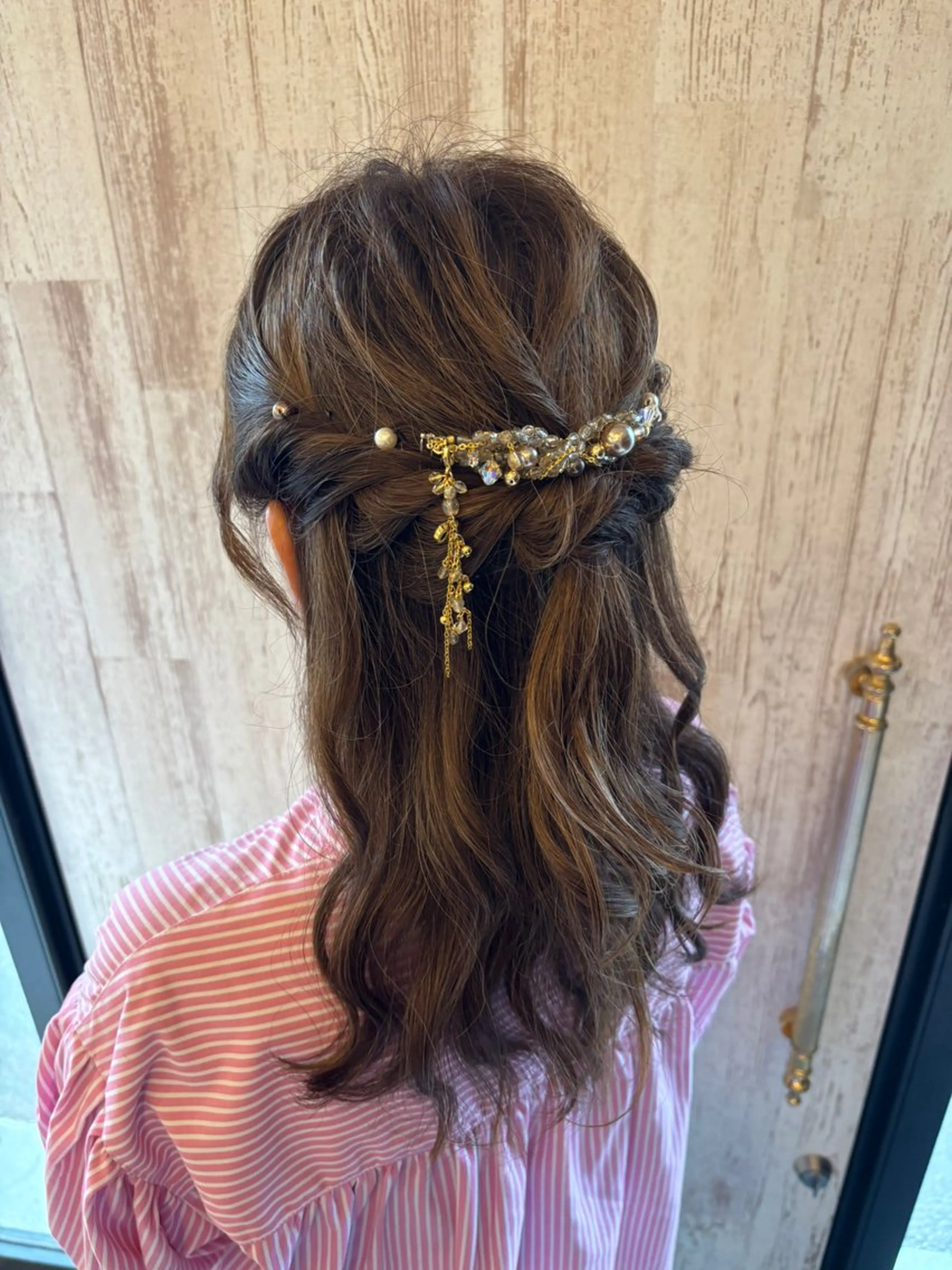 ヘアアレンジ ハーフアップ ヘアセット 木村 綺音のヘアスタイル