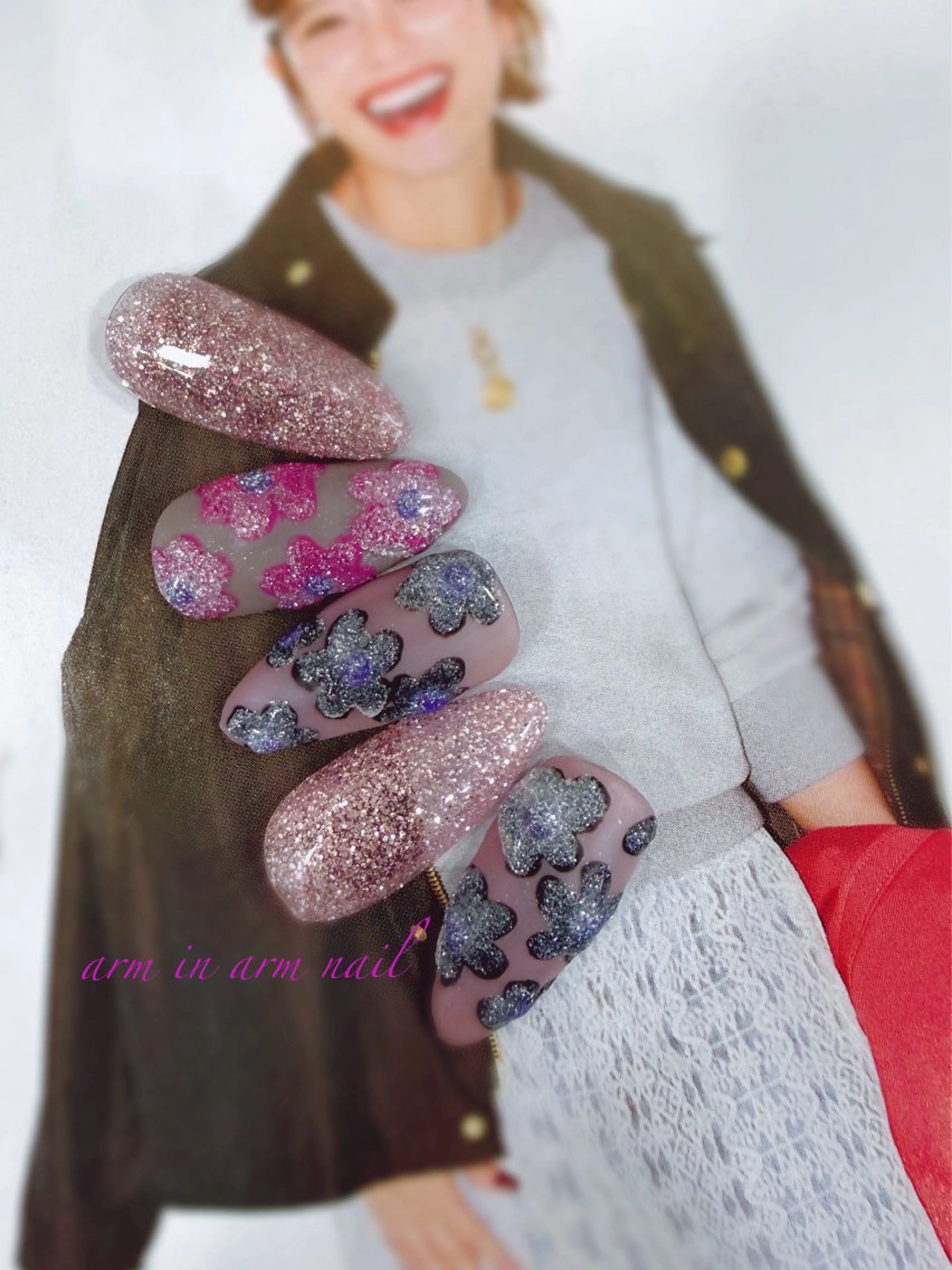 ネイル arm in arm ︎✿Yamamotoのマツエク・マツパデザイン