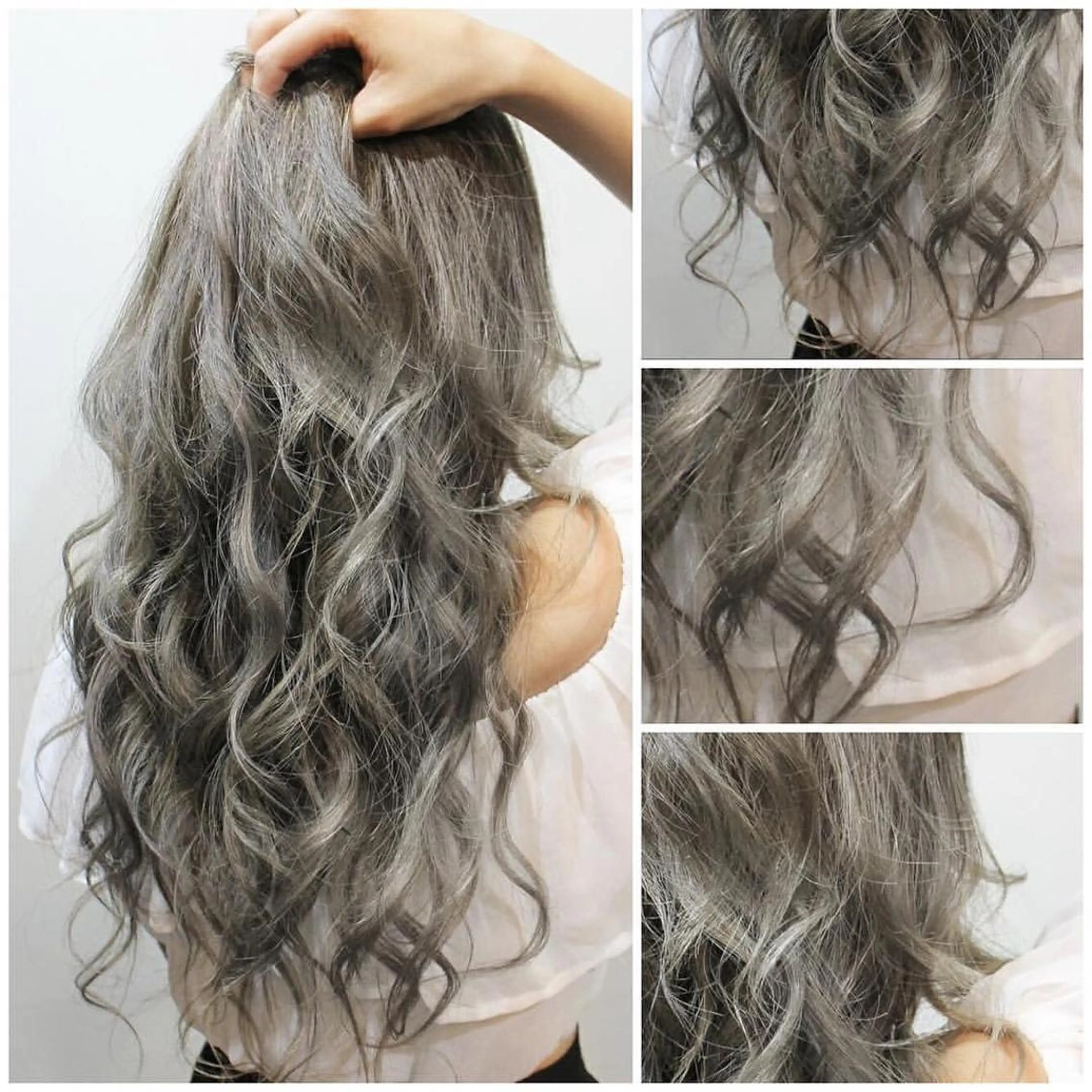 ロング カラー ヘアアレンジ グレージュ ヘアカラー トリートメント Shelltie Fiel (シェルティフィエル)所属・次世代シールエクステ 錦糸町 小泉 朋之のヘアスタイル