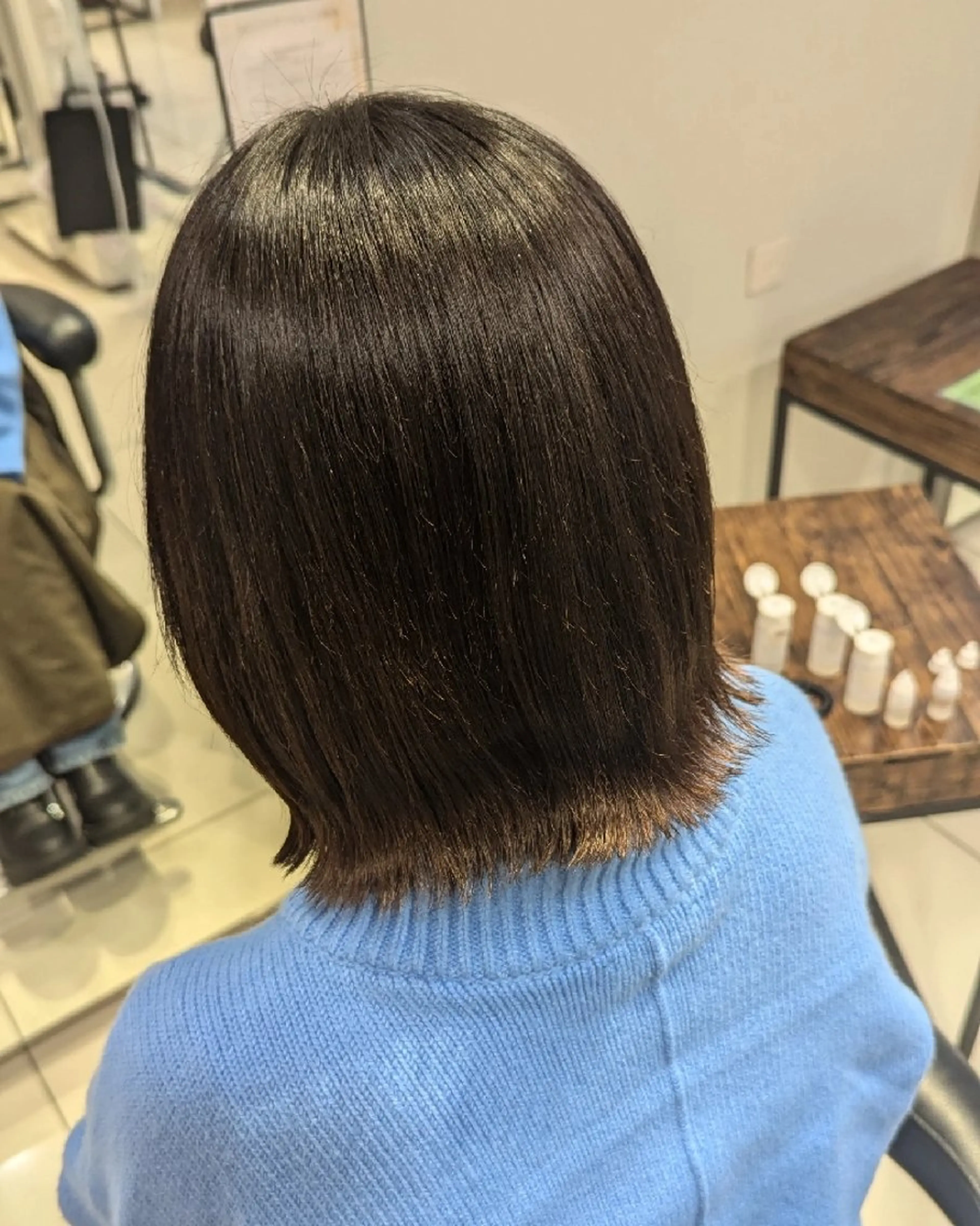 ミディアム トリートメント 髪質改善/お呼ば れヘア/透明感カラーのヘアスタイル