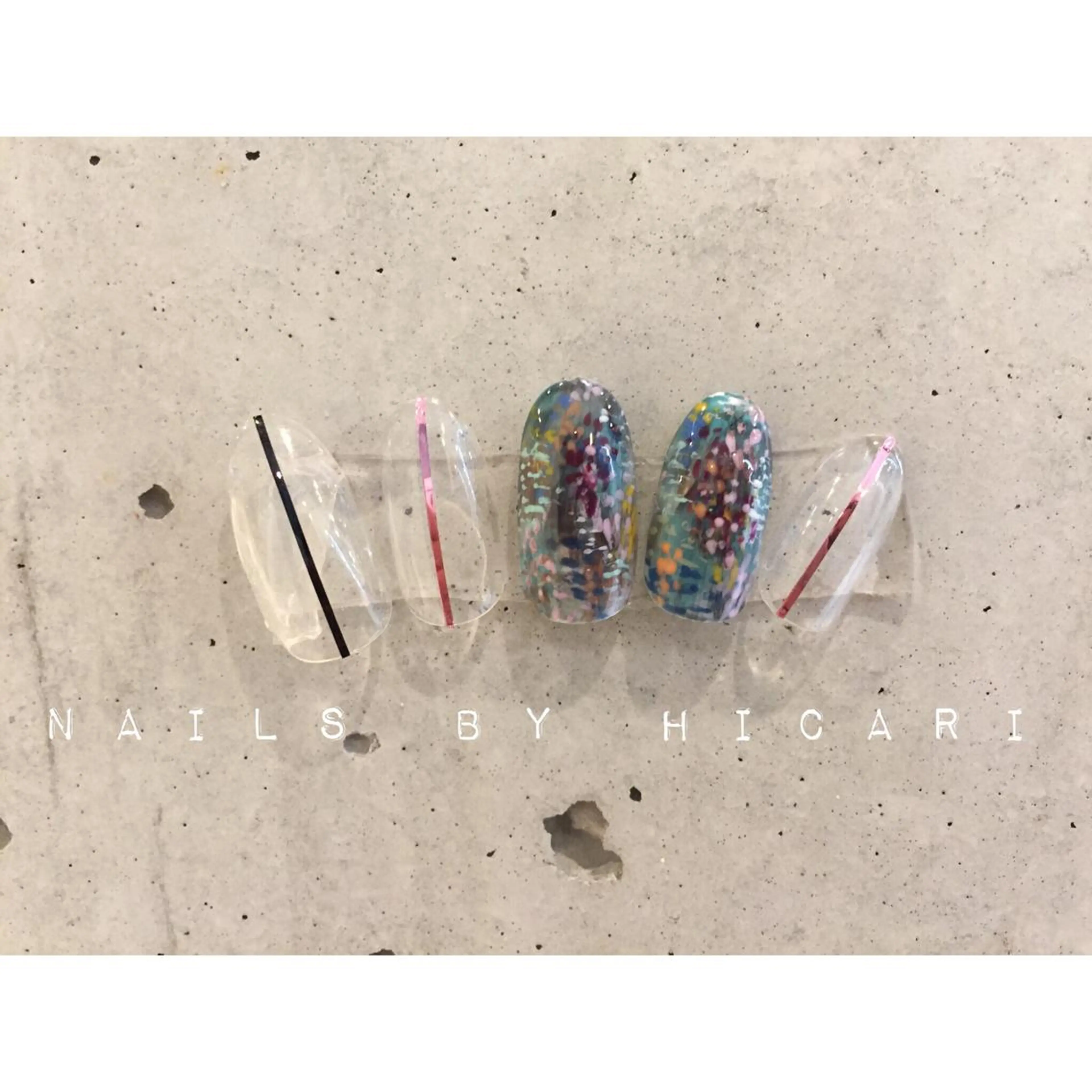ショート ネイル マツエク・マツパ ジェルネイル ニュアンスネイル パラジェル illum hicariのネイルデザイン