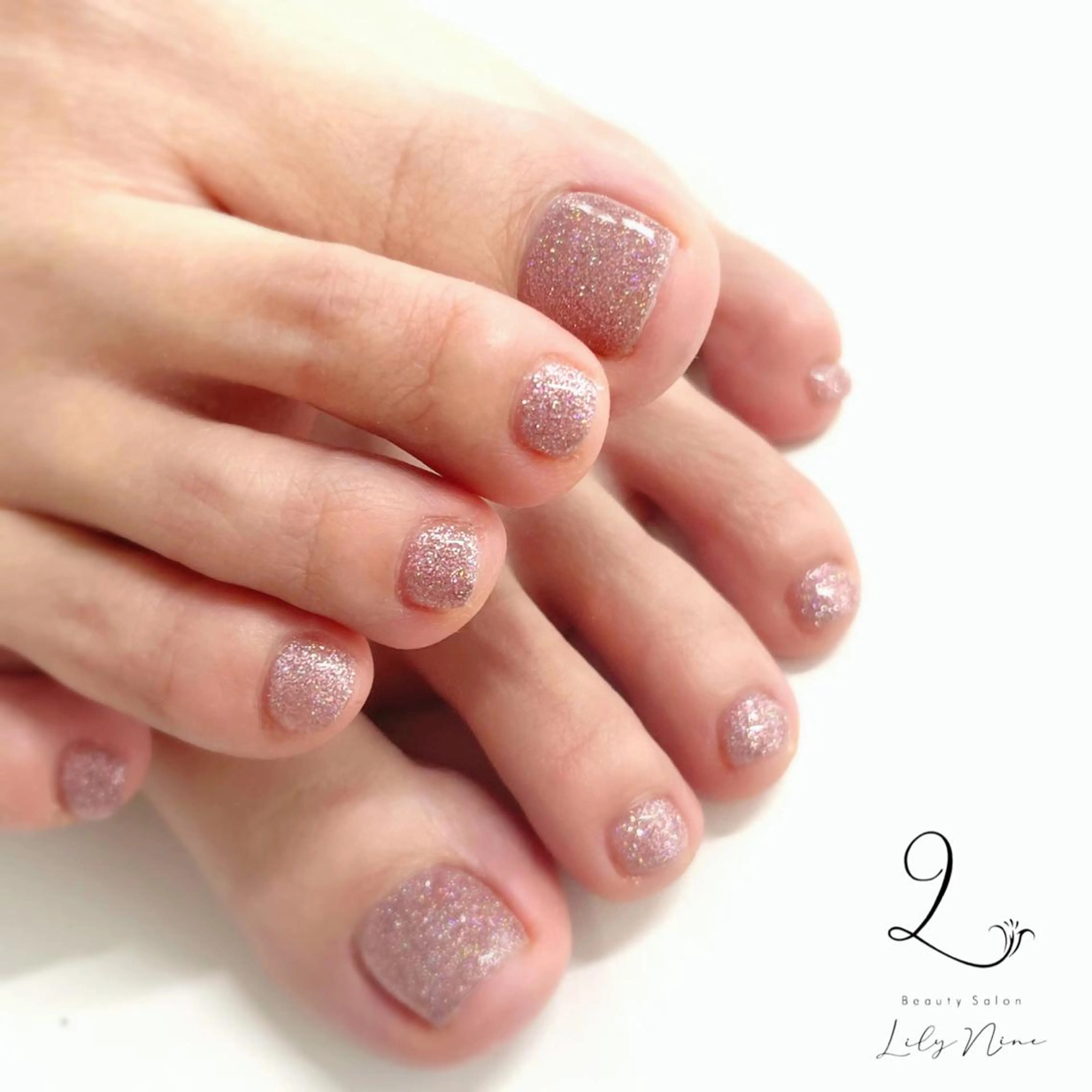 フット ワンカラー ラメ/オフ、ドライケア込の写真