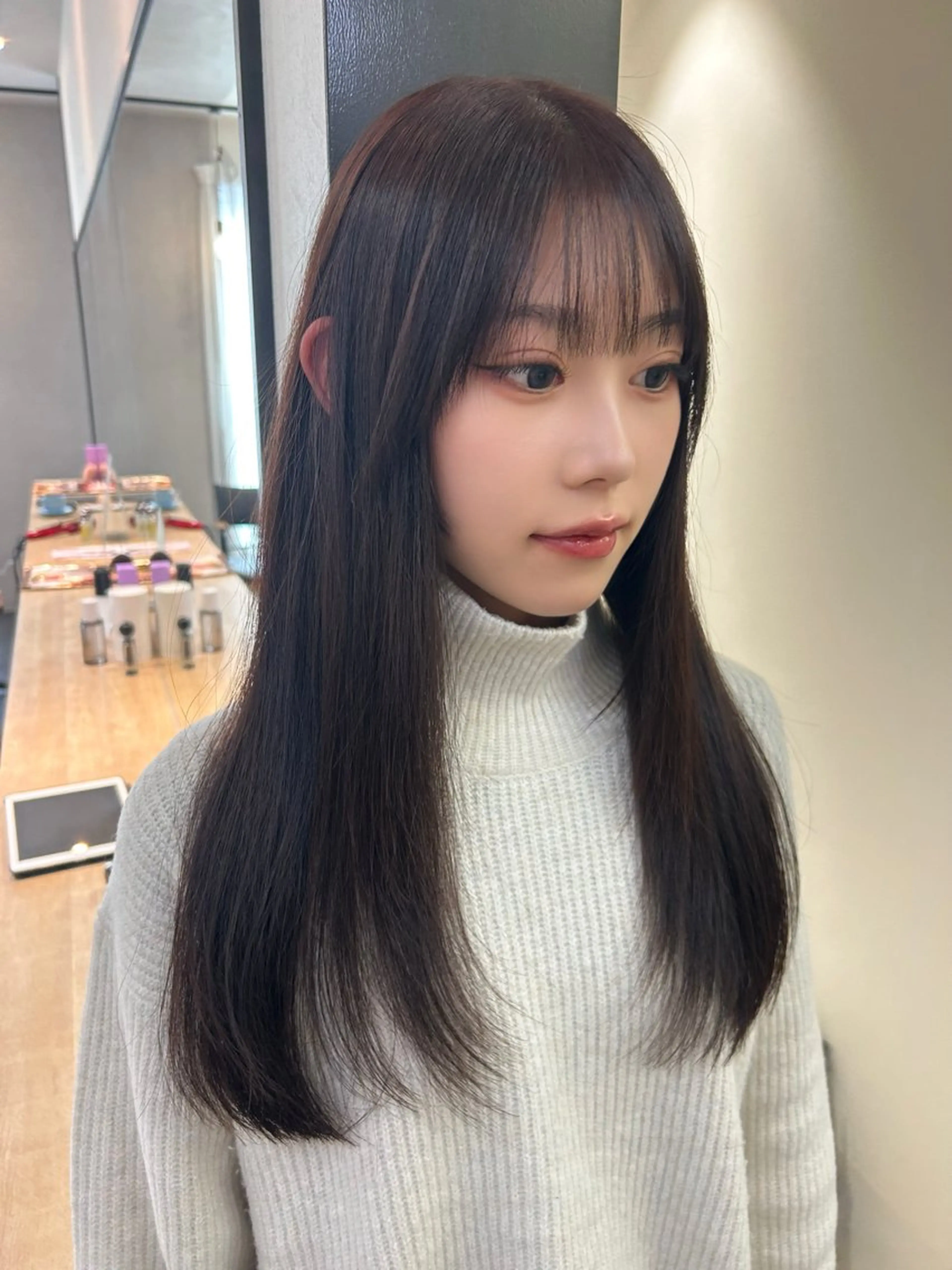 ロング カラー ブラウンカラー レイヤーカット ローレイヤー 似合わせカット hub hair レイヤー/透明感のヘアスタイル