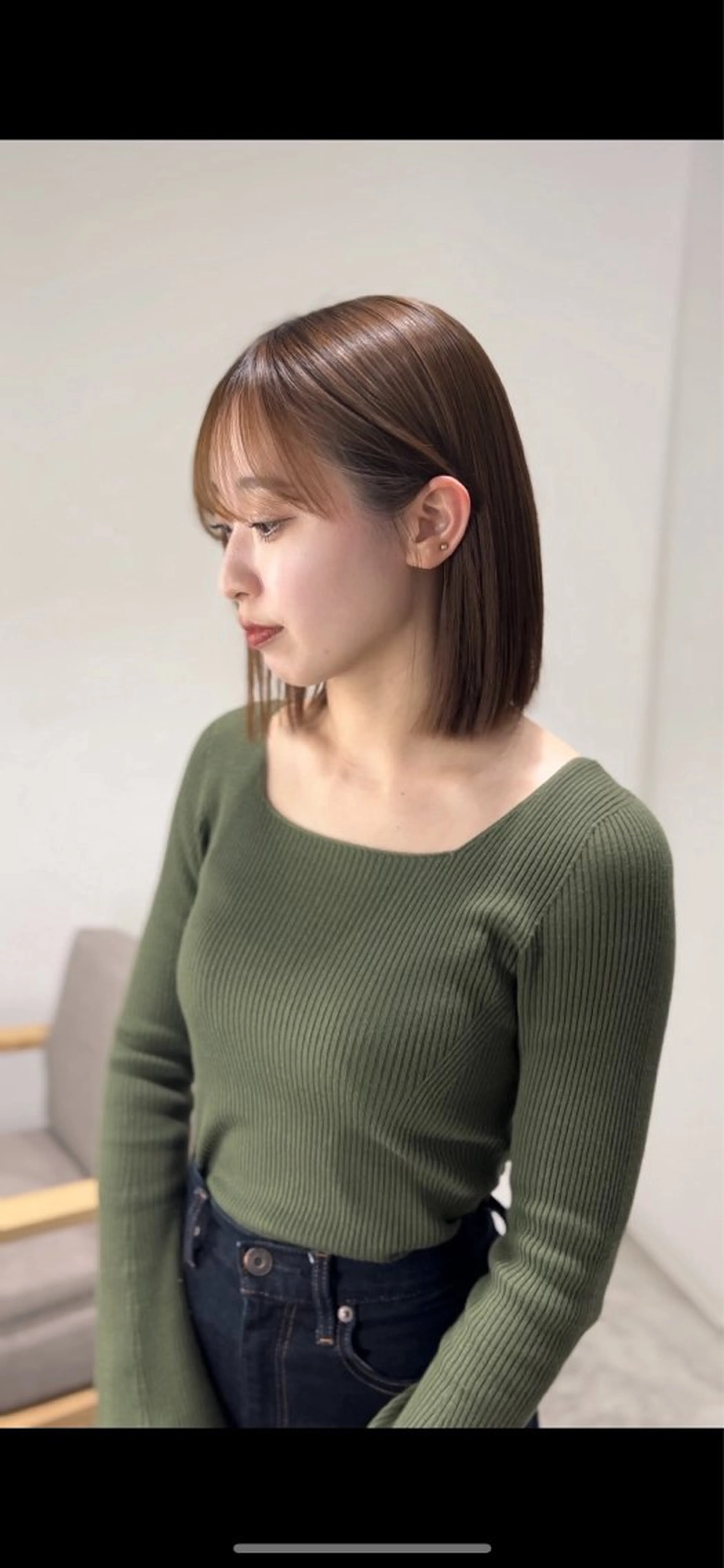 ミディアム 似合わせ前髪／ 小顔カット🎀そうのヘアスタイル