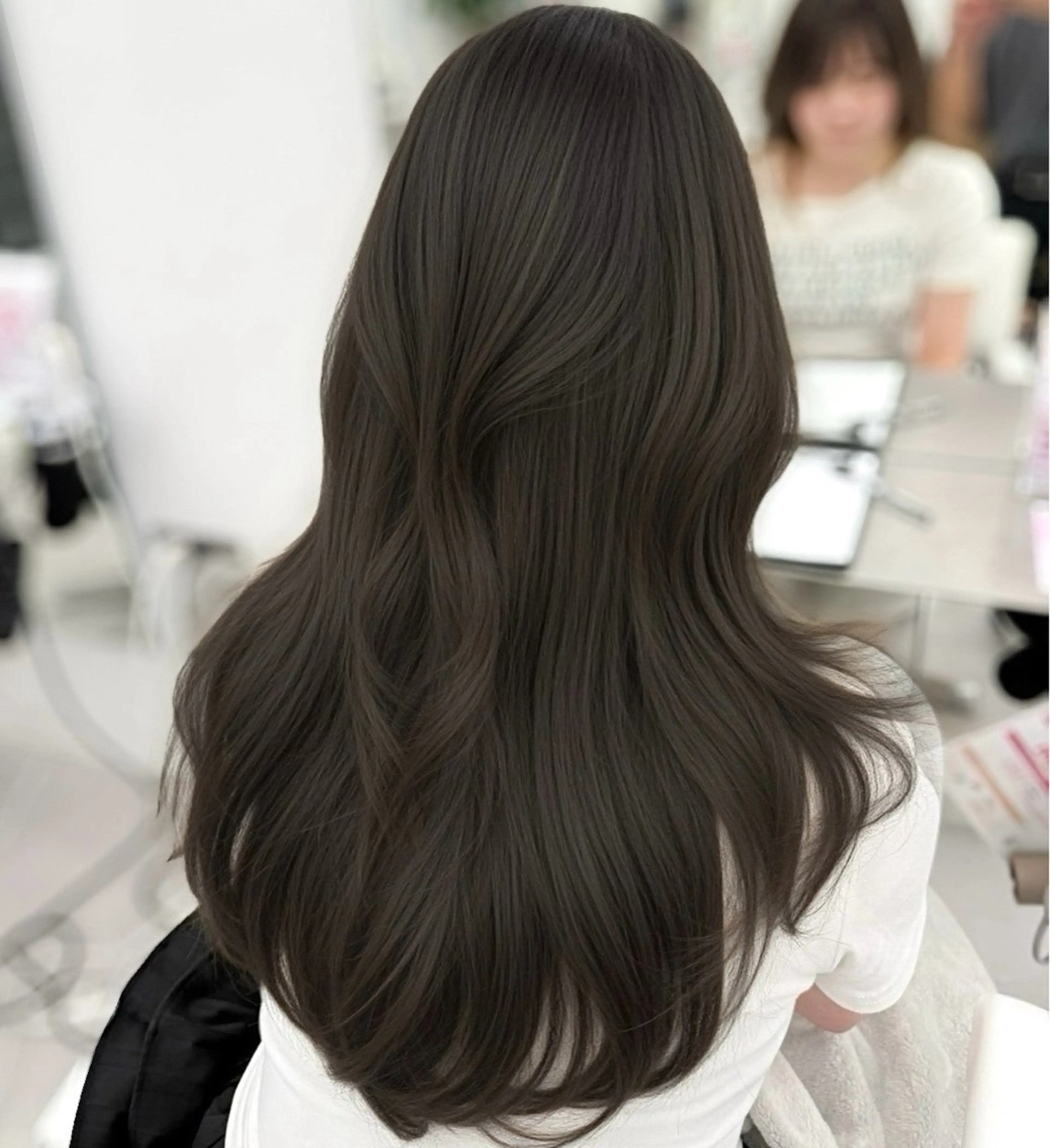 ロング アッシュ アッシュグレー アッシュグレージュ 髪質改善 トリートメント カット ヘアカラー トリートメント 韓国ヘア🇰🇷× 髪質改善🫧テルのヘアスタイル