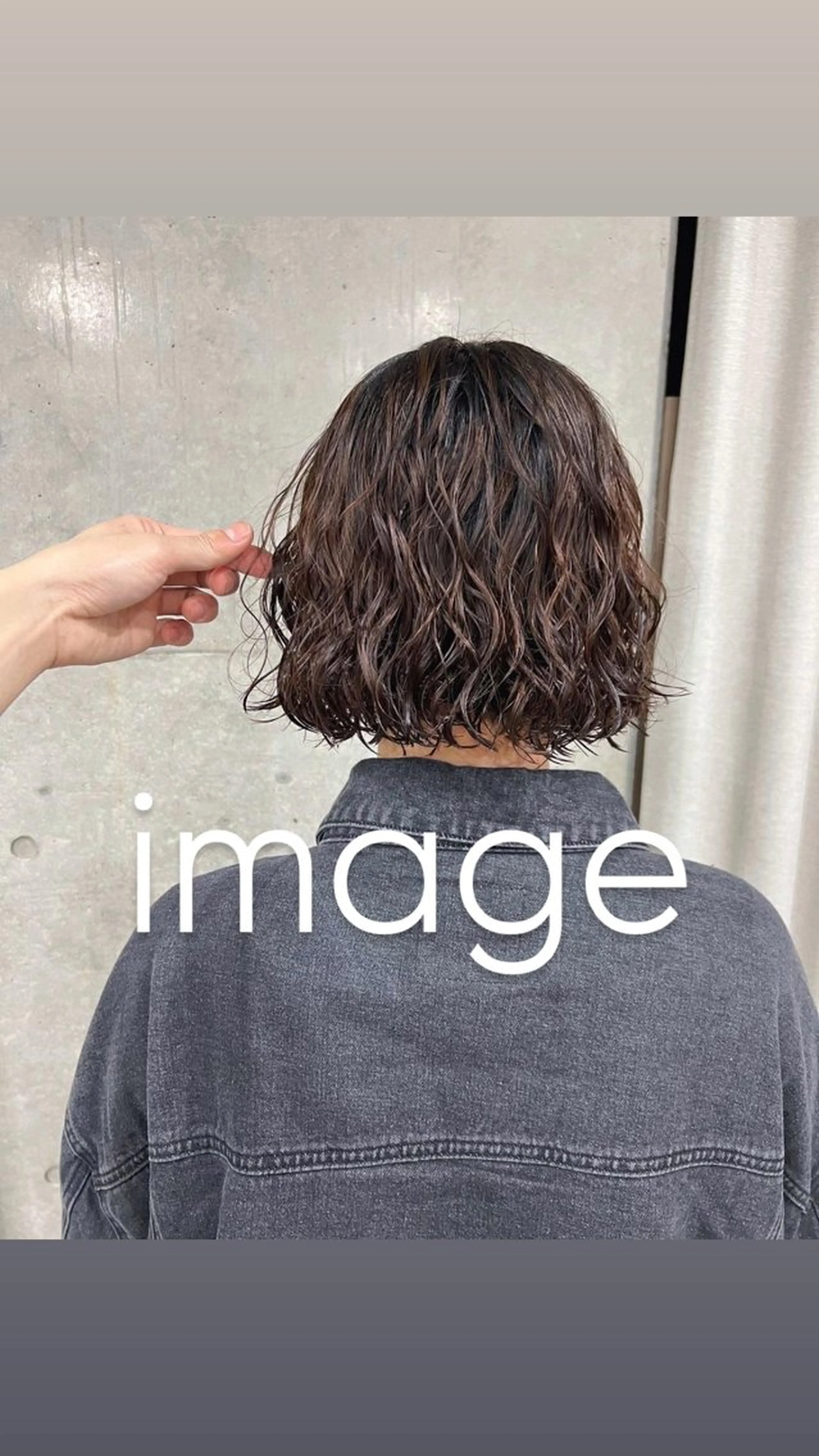 ミディアム パーマ ミディアムパーマ ボブ organic  mind所属・松本 菜花のヘアスタイル