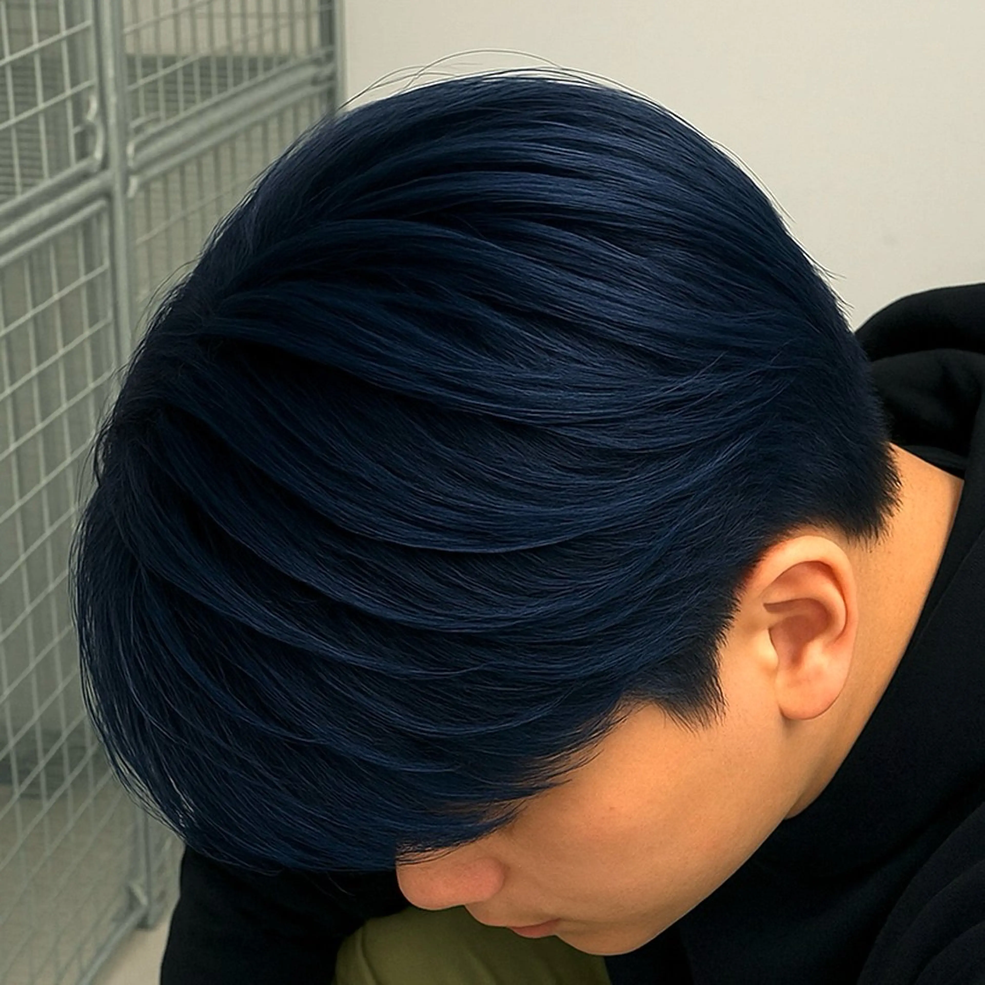 《🧊ネイビー＆ブルー系にしたい方🧢》寒色メンズカラー➕ブリーチ➕ system1stepトリートメントの写真