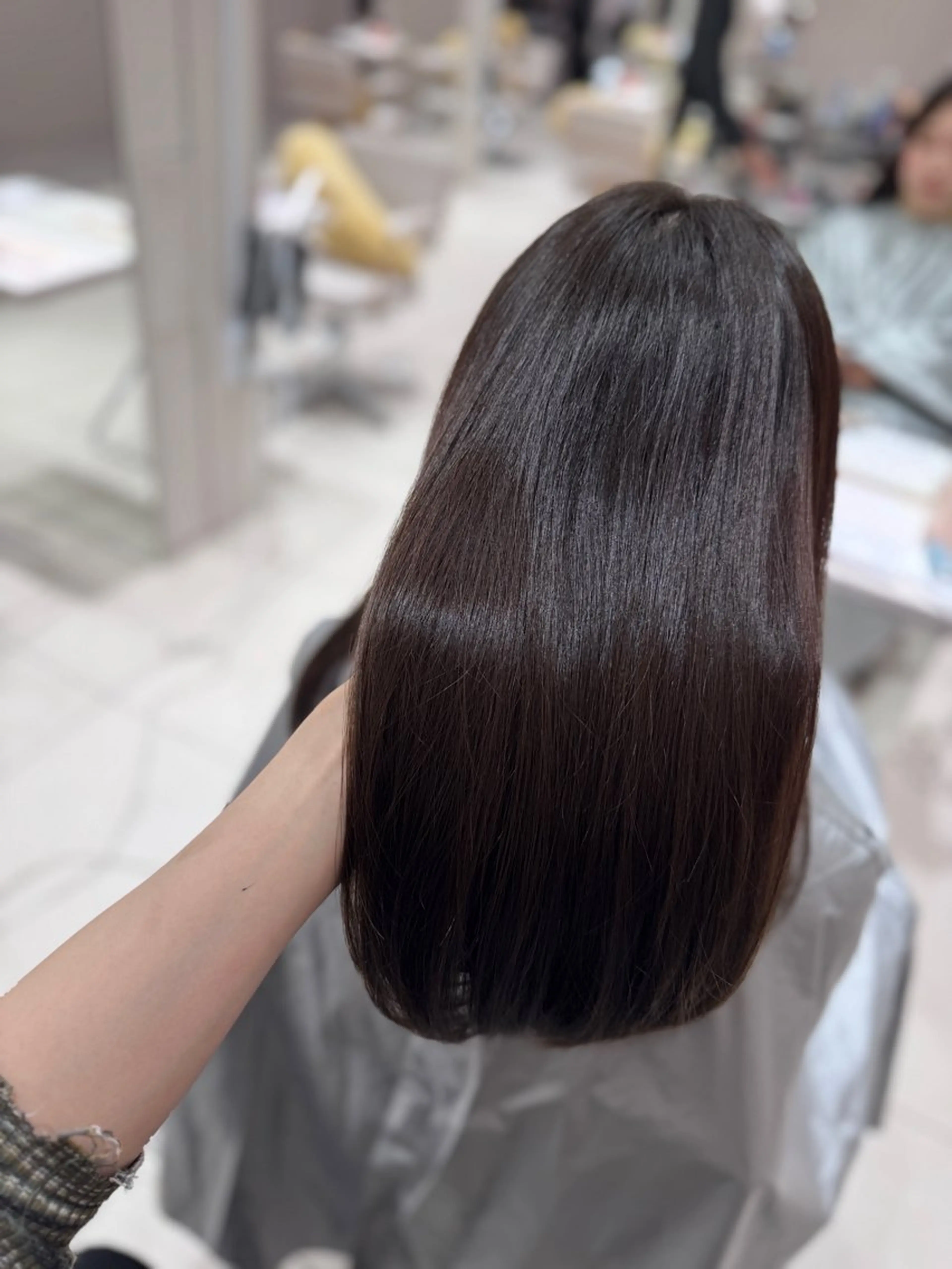 ロング カット ヘアカラー トリートメント 赤羽今日子/レイヤー /盛れる顔まわりのヘアスタイル