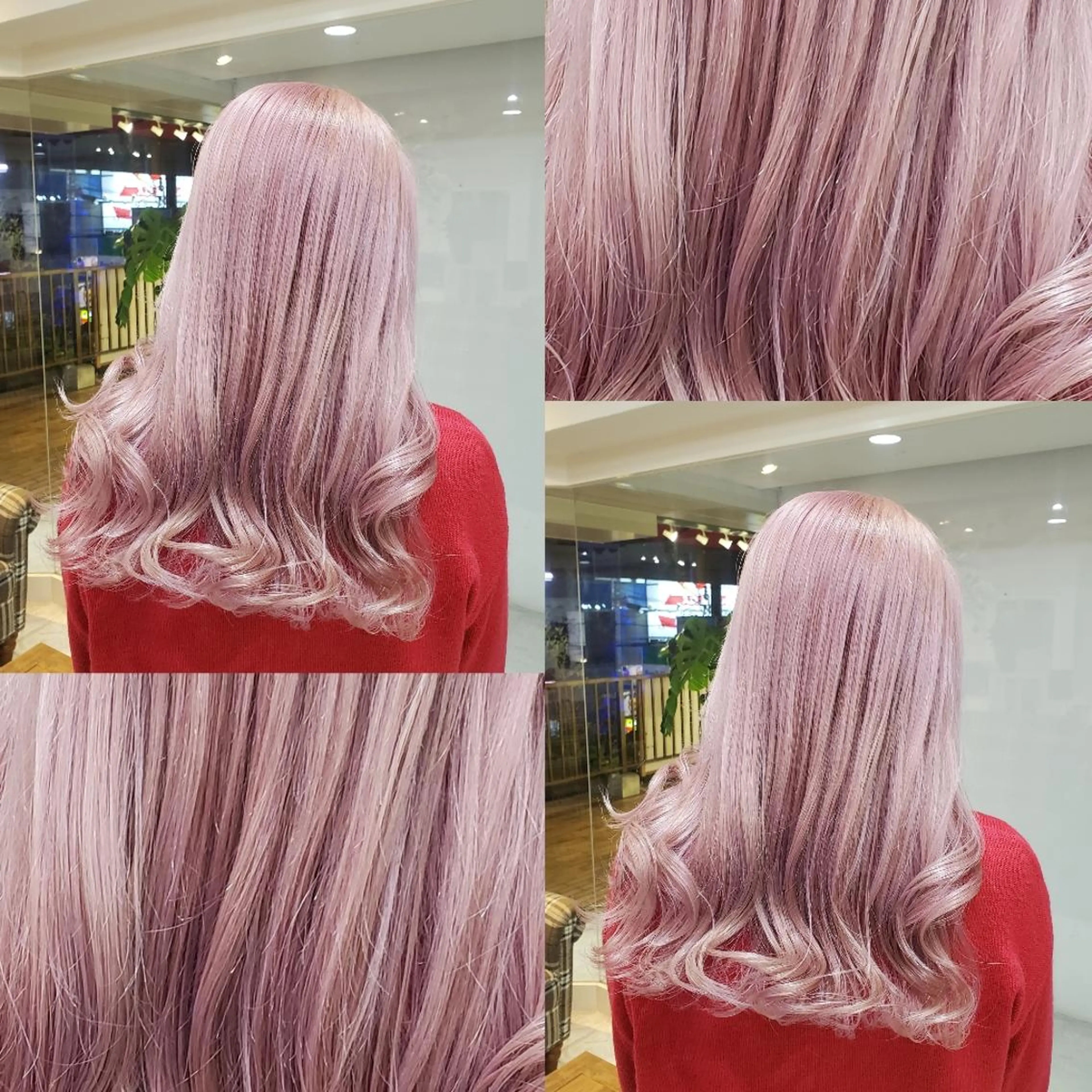 ツヤ髪💗ハイトーンピンクカラー+トリートメントの写真