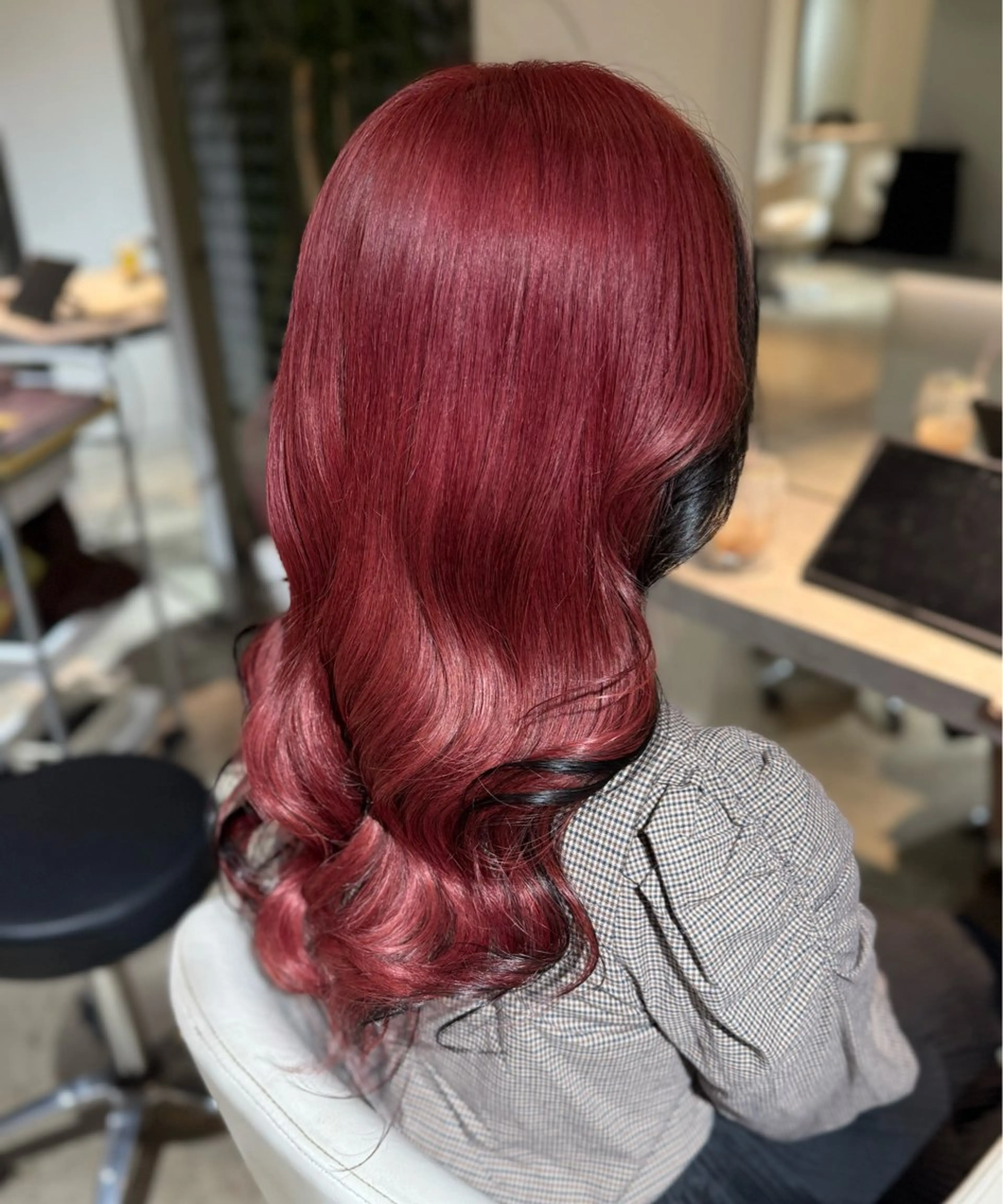 ロング カラー ヘアアレンジ ミストバング フェイスフレーミング 🦋🫧艶髪カラー 🫧🦋あいりのヘアスタイル