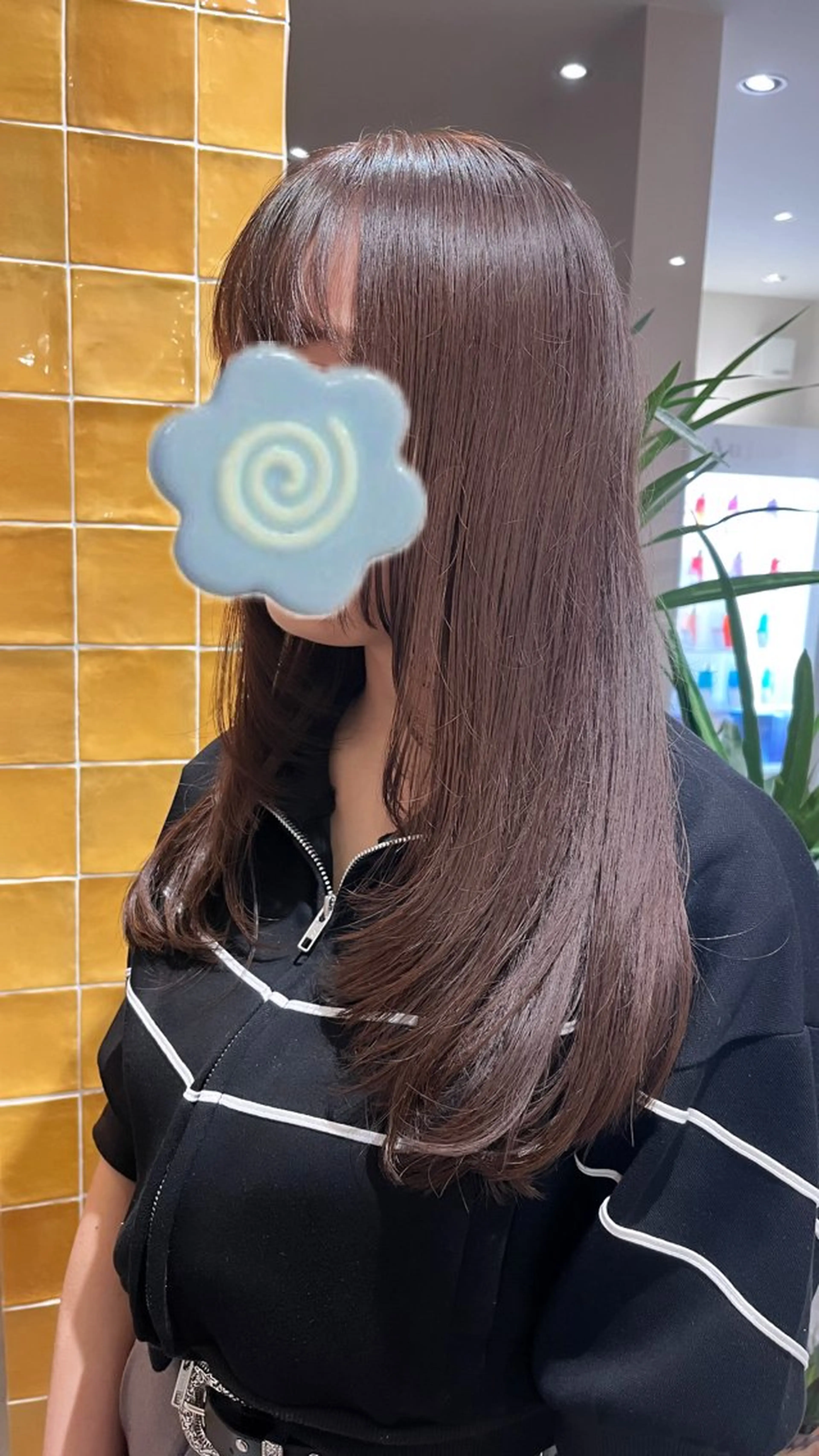 ロング カット ヘアカラー トリートメント ﾚｲﾔｰ🩵透明感 ೀユイ🌙のヘアスタイル