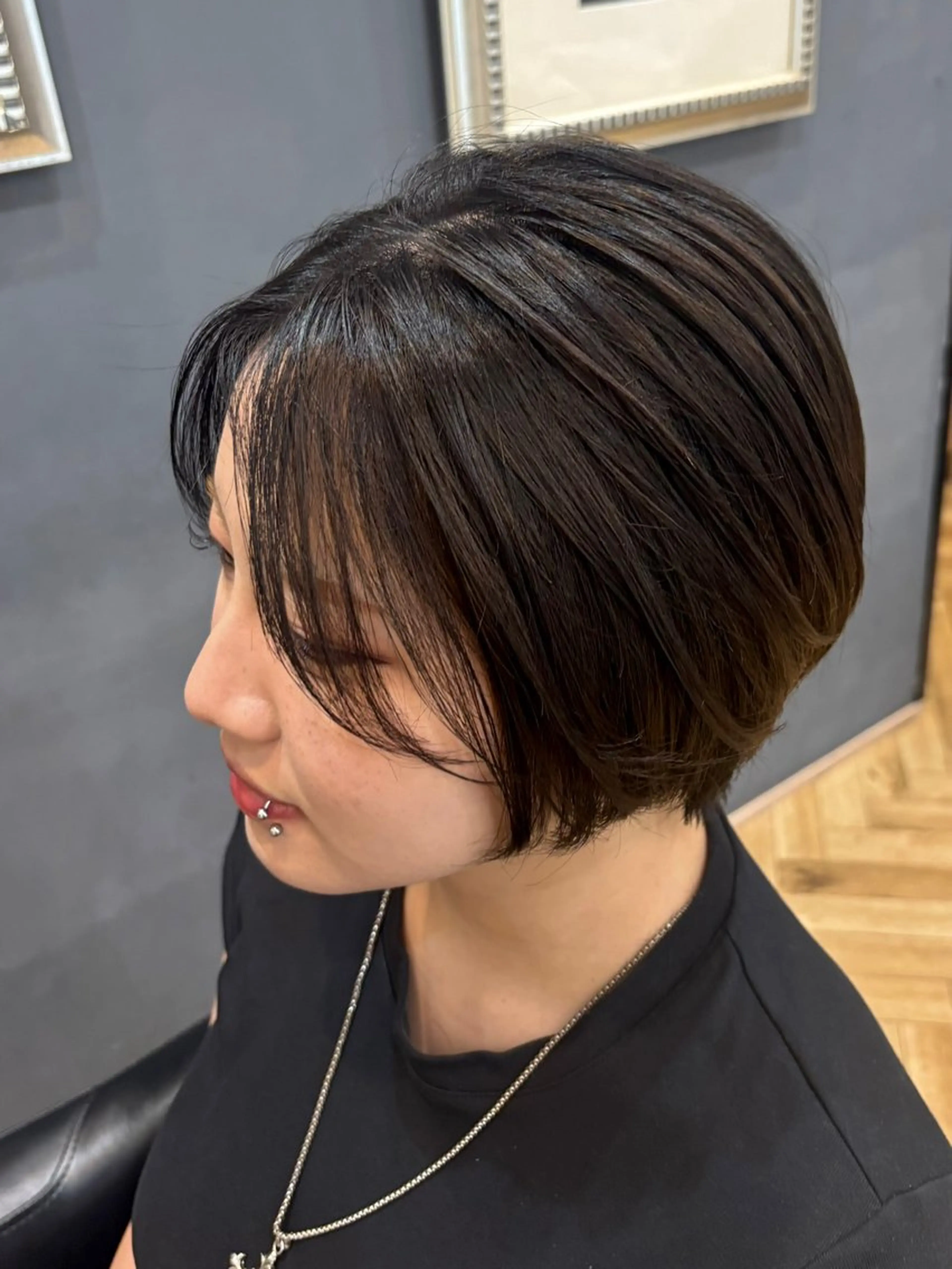 ショート 似合わせカット 鎌取/透明感カラー /ボブ/顔まわりのヘアスタイル