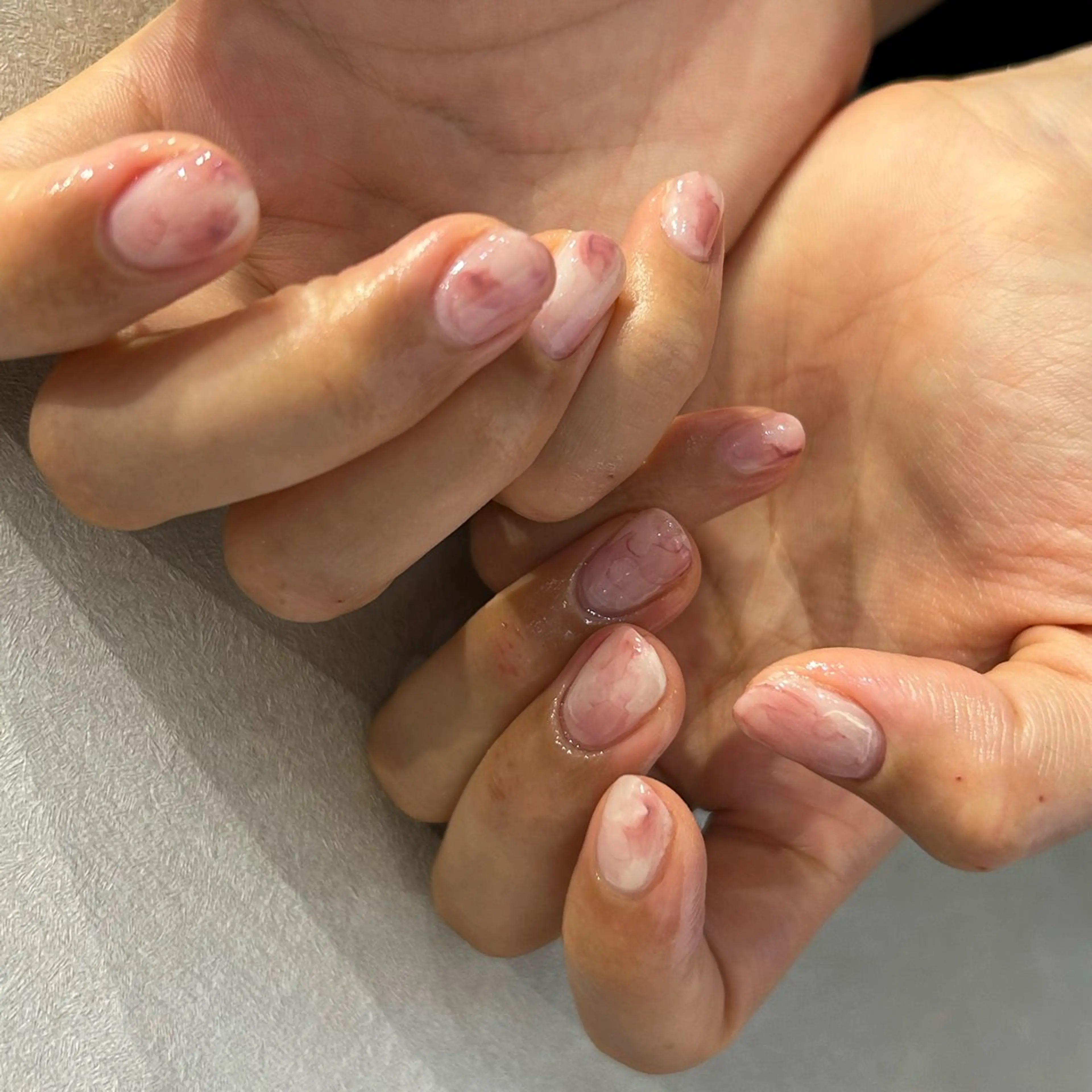 ネイル ニュアンスネイル ハンドネイル nail&care salon soa所属・soa/美容液ケアで 自爪を育てるネイルのネイルデザイン