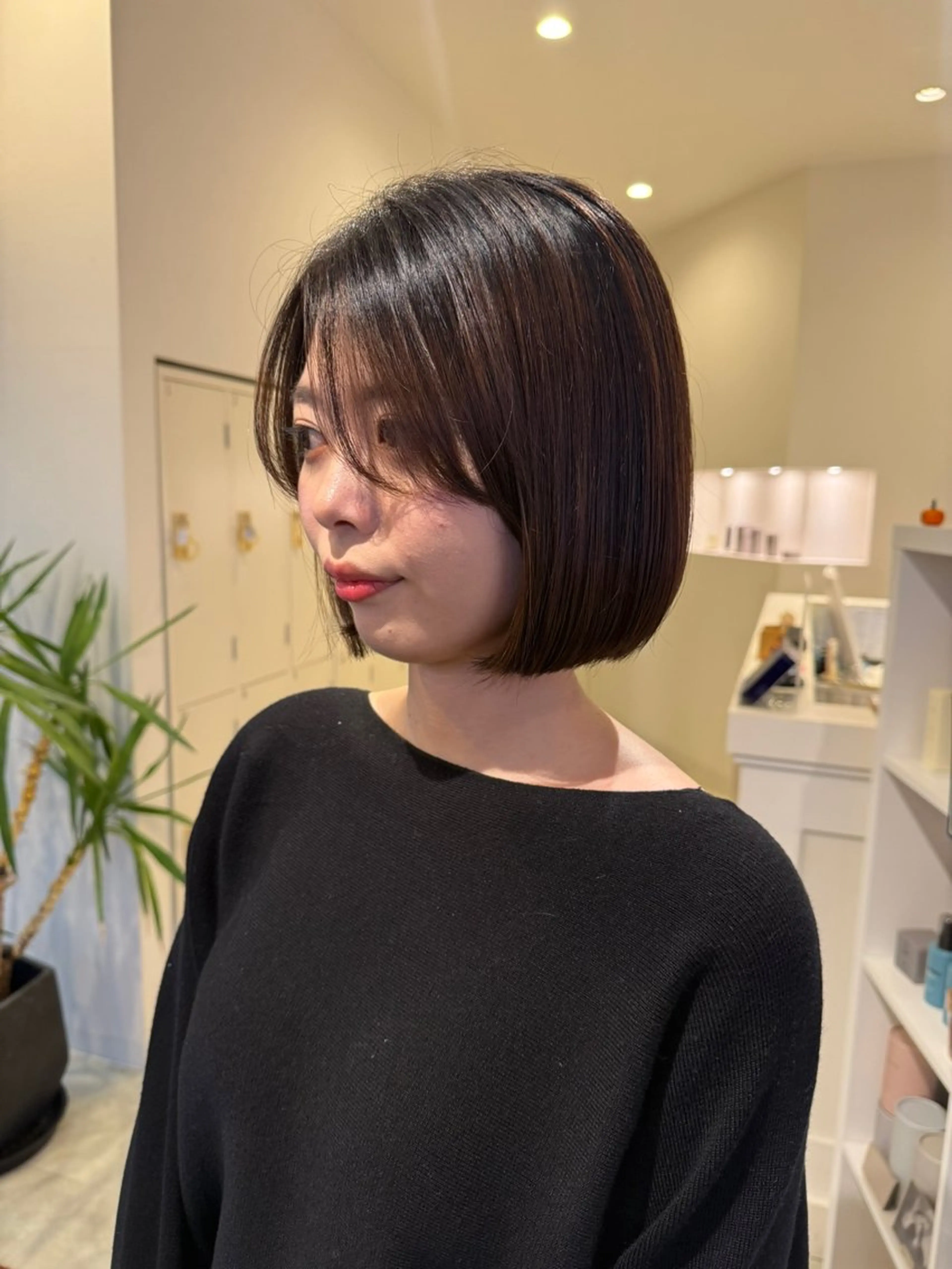 ミディアム カラー カット 木村 架音のヘアスタイル