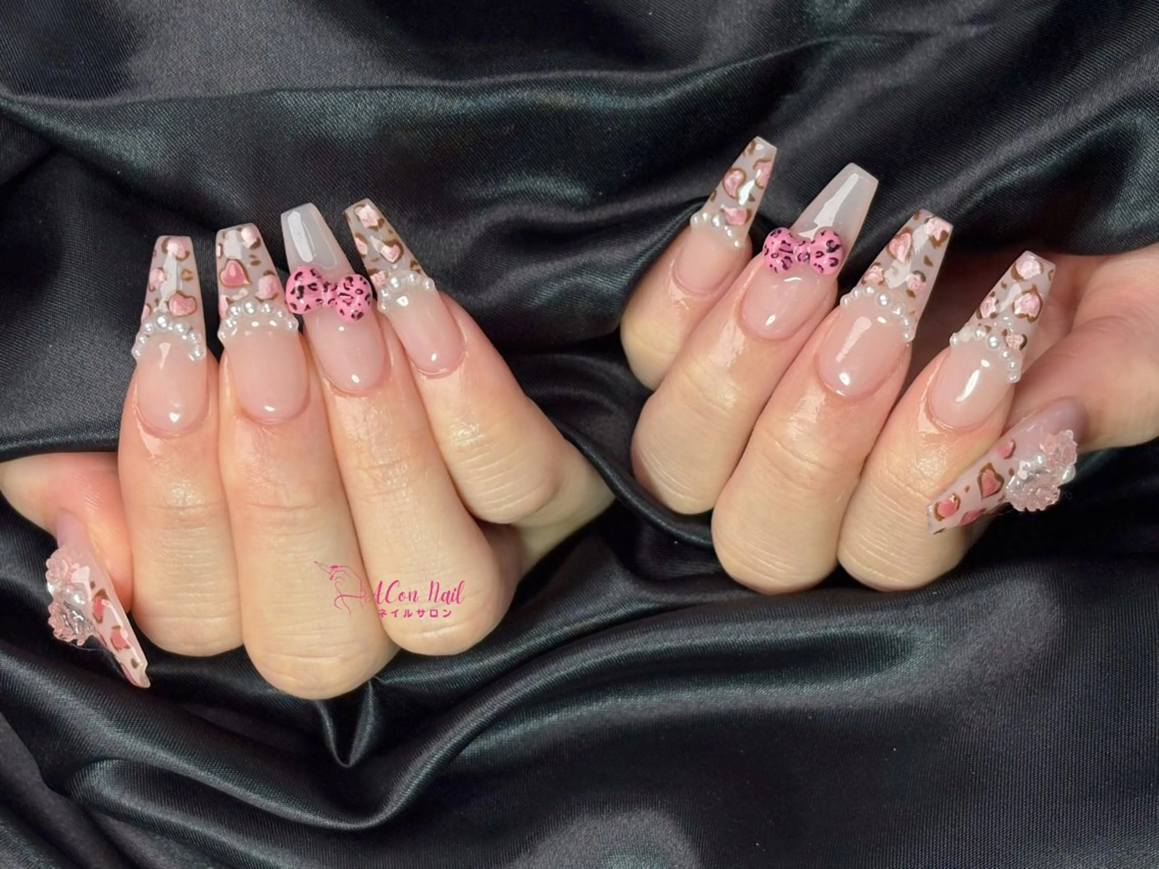 ネイル 桜ネイル 長さ出し フラワーネイル フレンチネイル ジェルネイル ハンドネイル AConNailSalon所属・ACon NailSalonのネイルデザイン