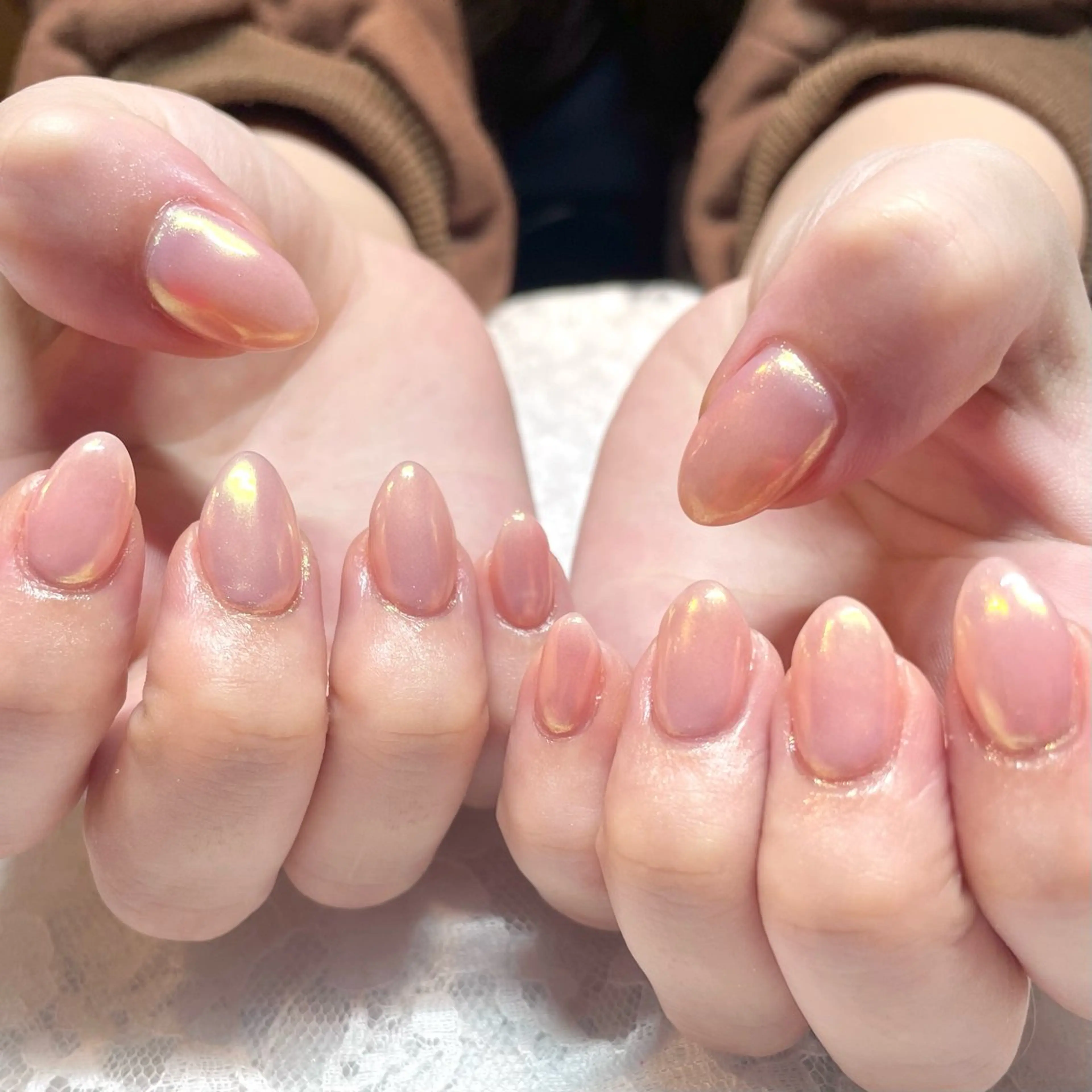 ネイル オーロラネイル ハンドネイル Nail ヌシん家 AKANEのネイルデザイン