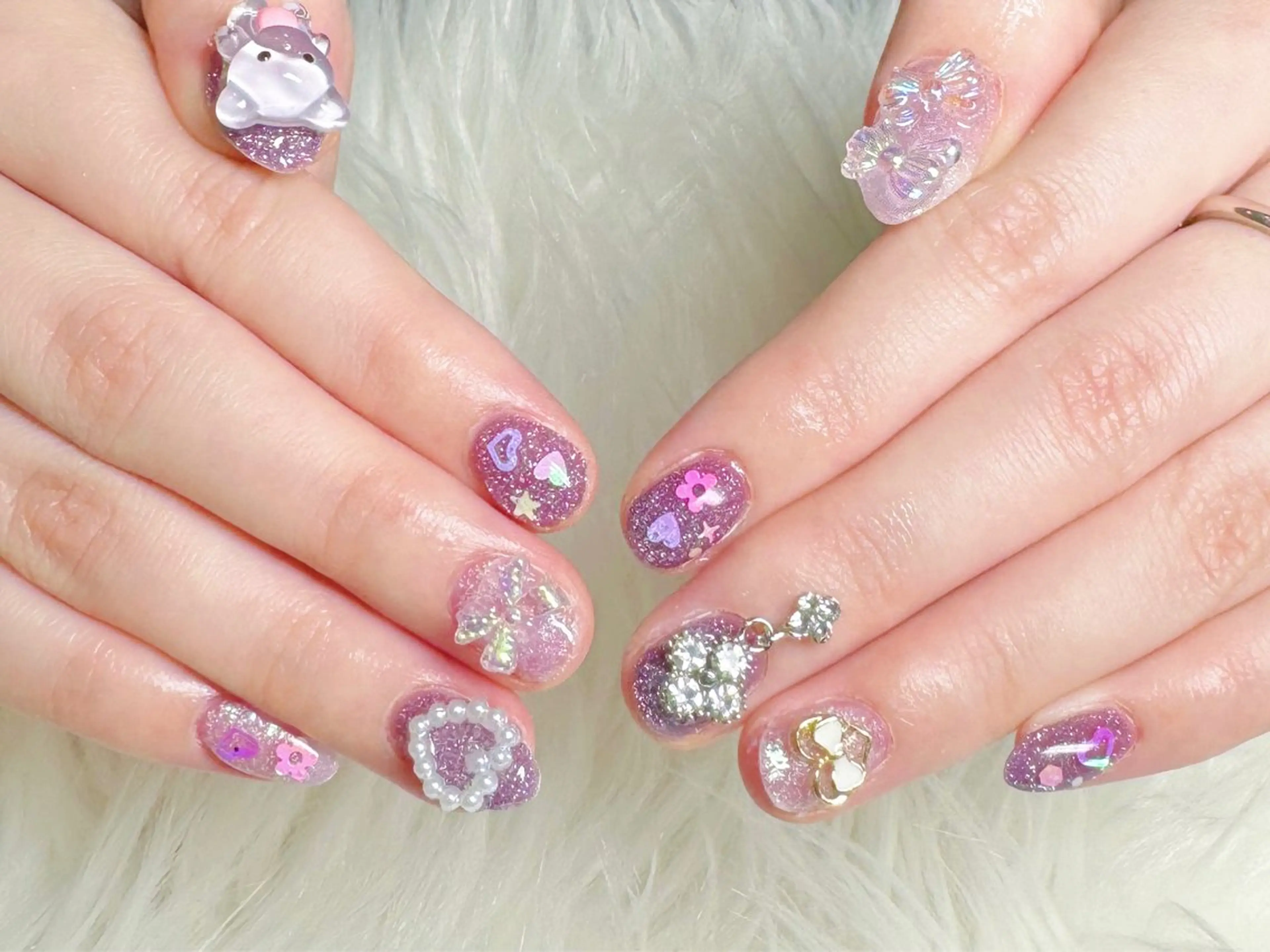 ネイル 韓国ネイル ロングネイル 春ネイル ワンホンネイル 冬ネイル H'ami nail salon所属・ハミネイルサロン ハナのネイルデザイン