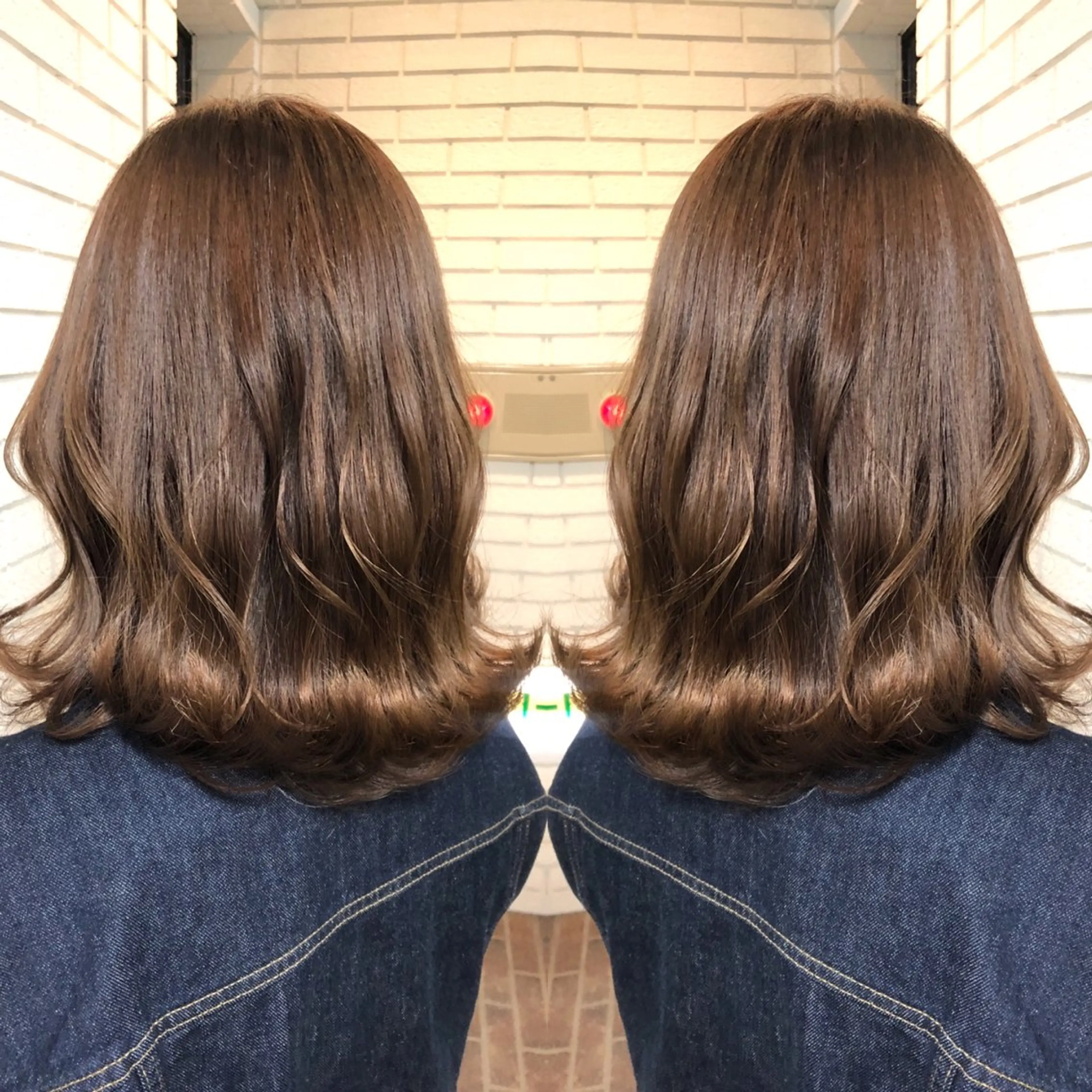 ミディアム ヘアカラー トリートメント 艶カラー🩵💛 NANAのヘアスタイル