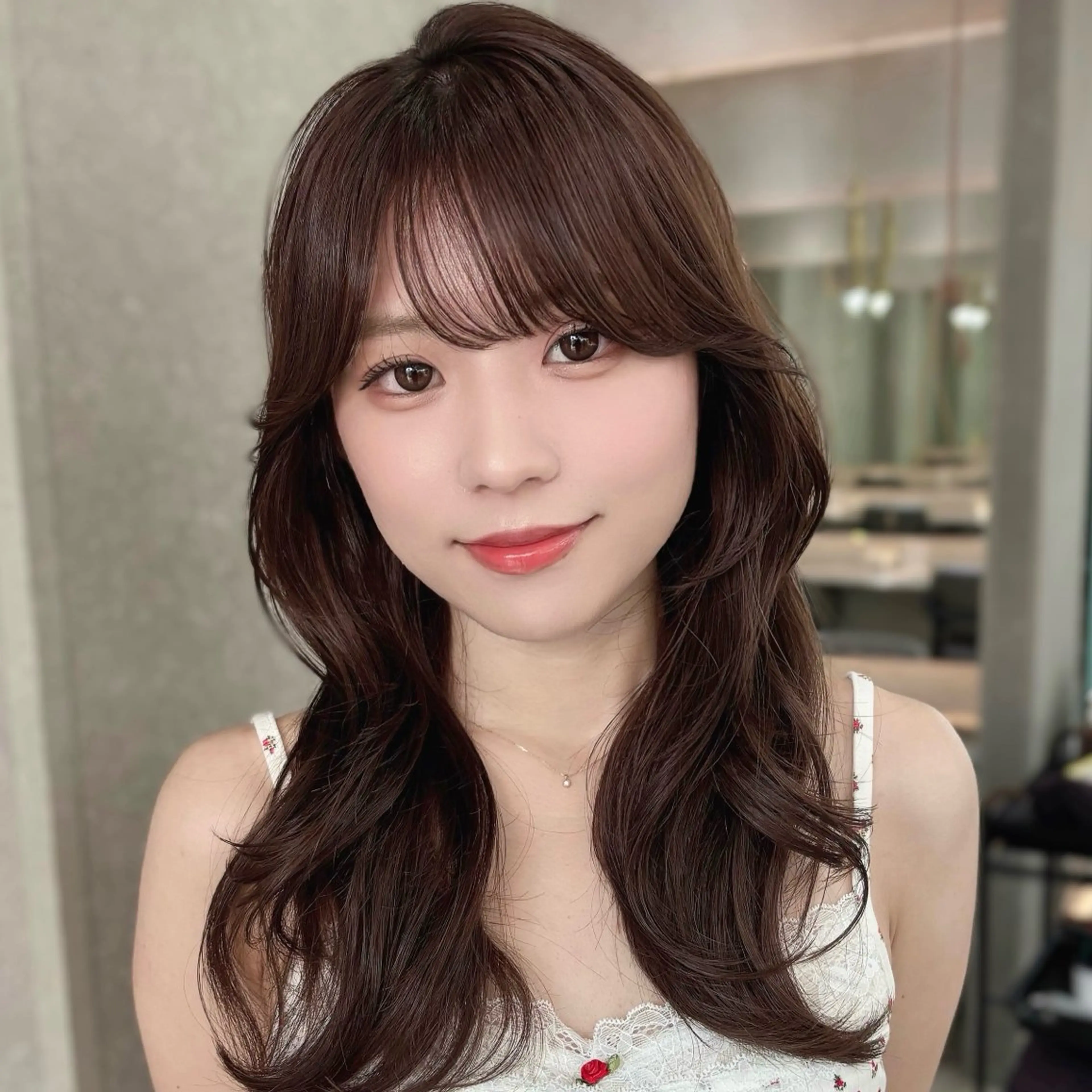 ロング カラー ベージュカラー くびれヘア レイヤーカット Lond ciel所属・レイヤー🇰🇷/ 韓国ヘア💎/月音のヘアスタイル