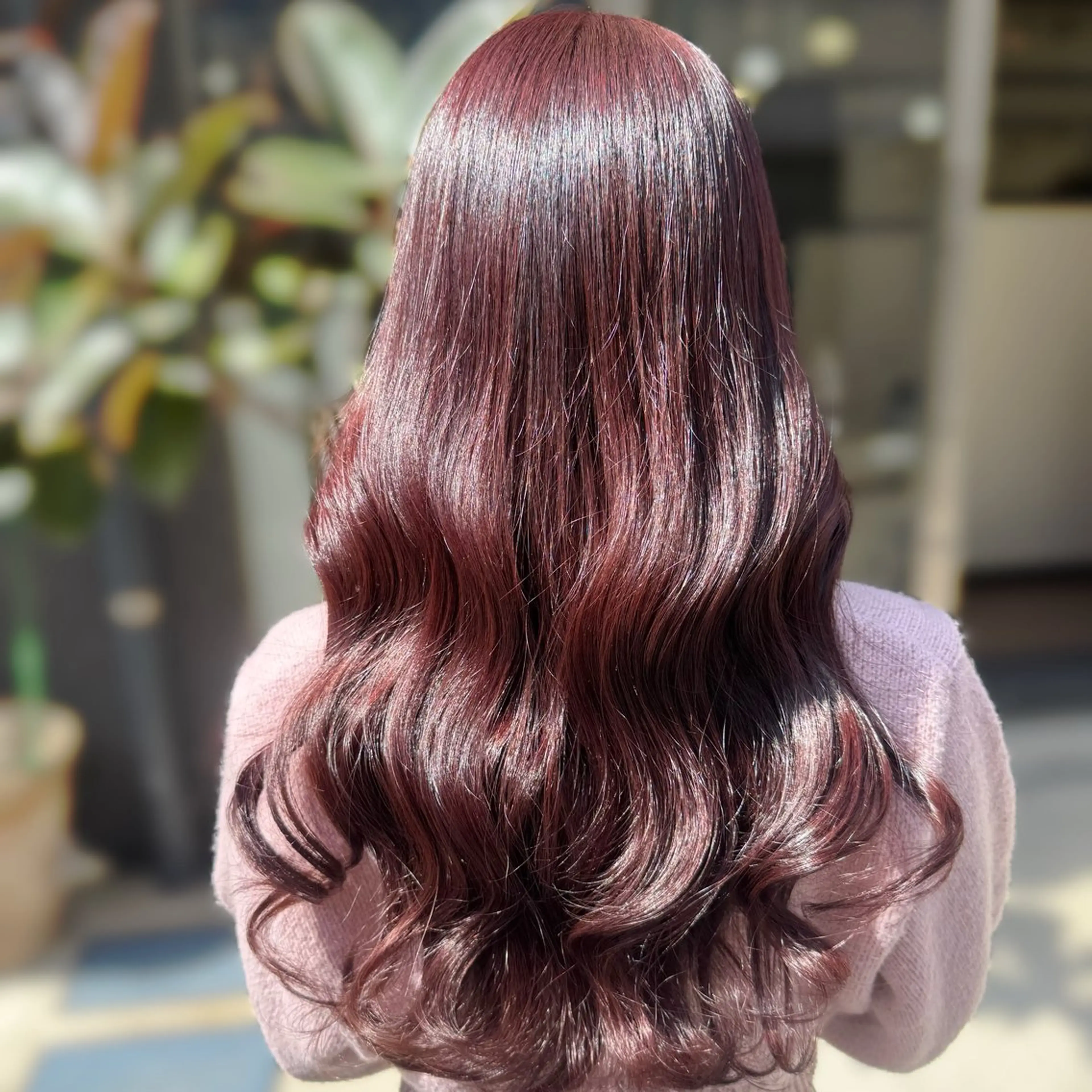 ロング カラー ブリーチ ラベンダーカラー ブリーチなしカラー ピンクカラー ピンクラベンダー カット ヘアカラー トリートメント ブリーチなしカラー kana🐱のヘアスタイル