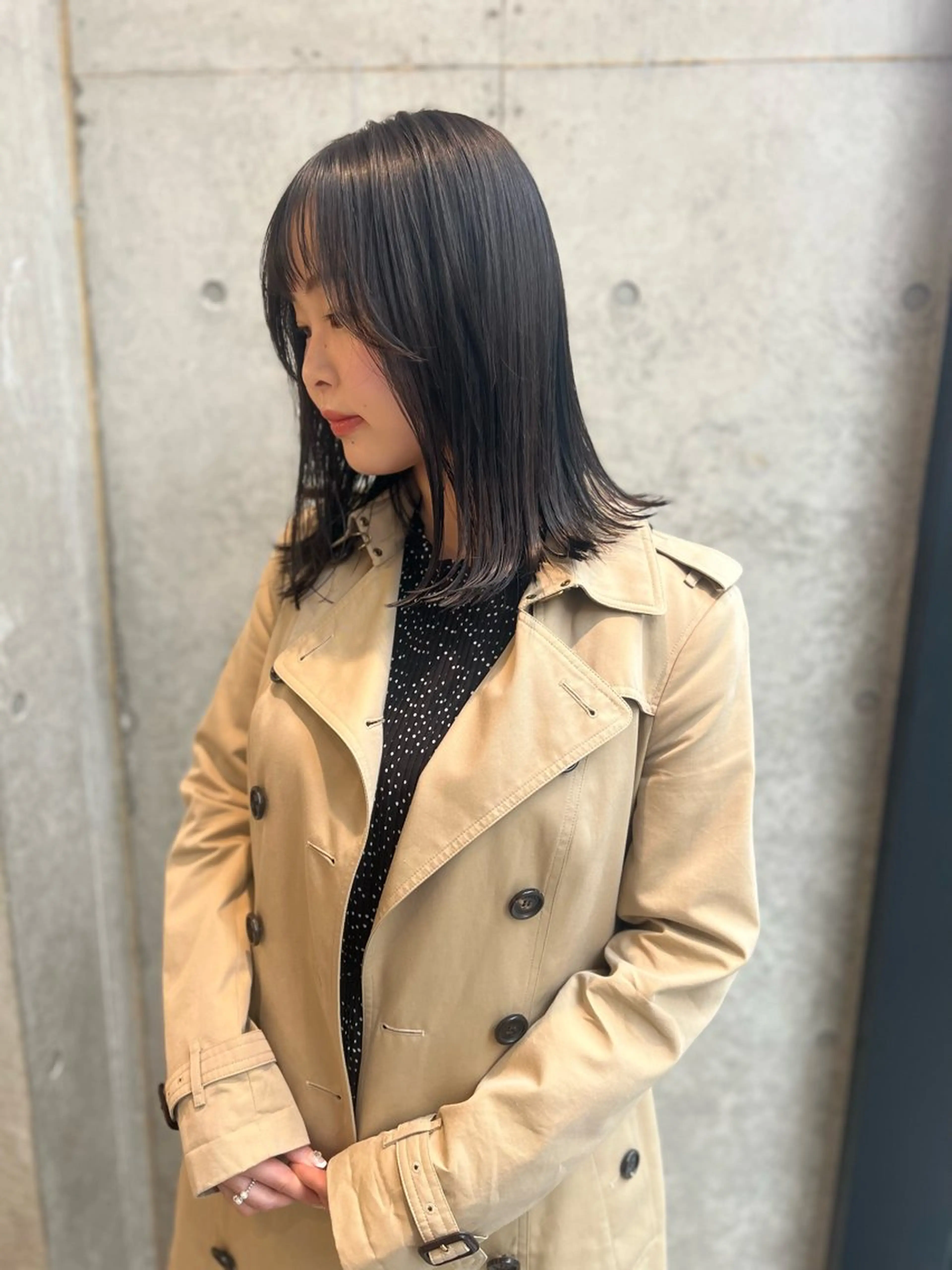 ミディアム 顔周りカット カット 誰よりも丁寧なカット 🍀小林輝のヘアスタイル