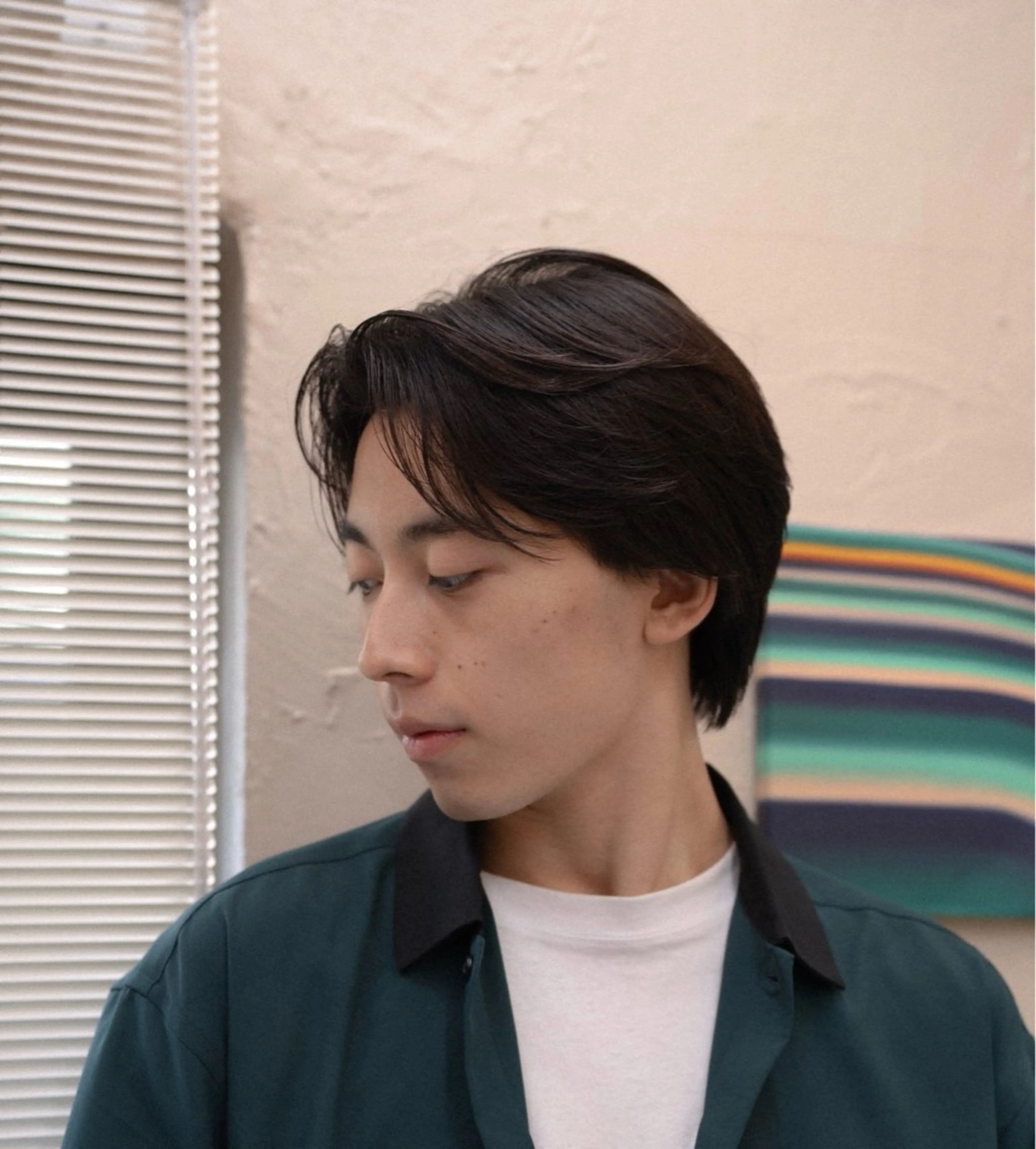 ショート カラー パーマ メンズ センターパート 🔗メンズサロン🔗 Kieのヘアスタイル