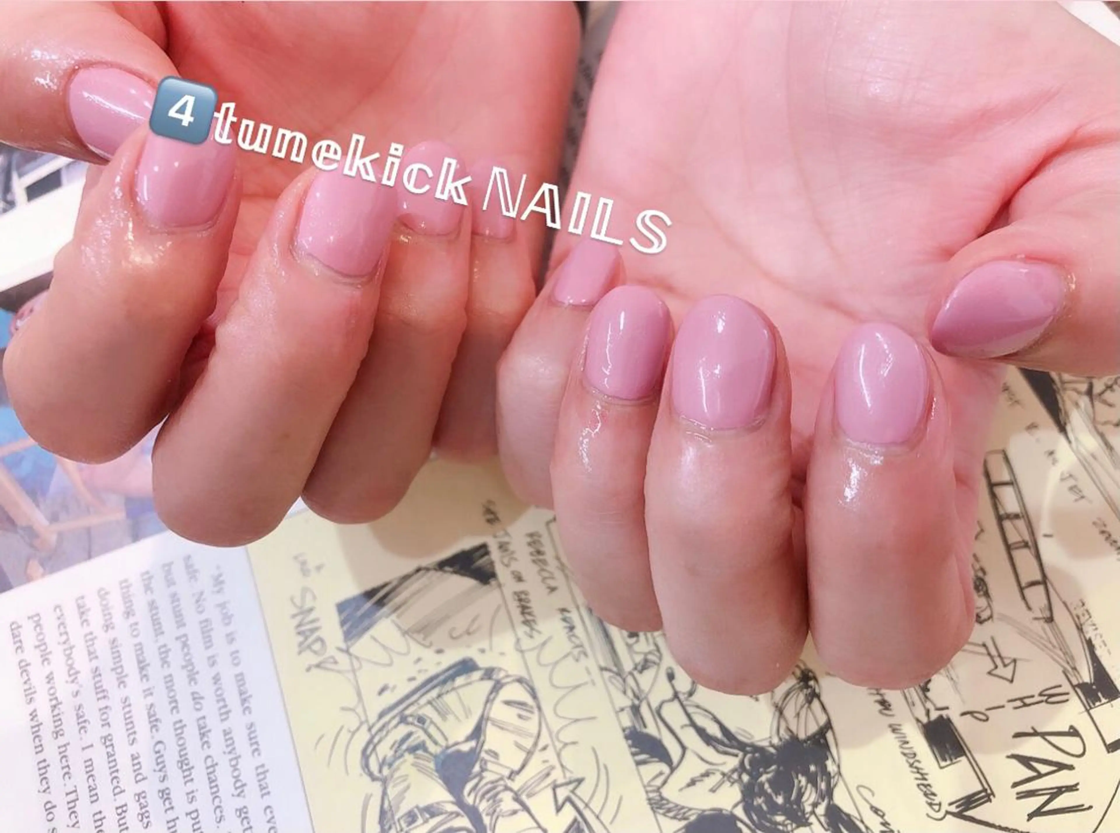 ネイル ピンク 4tunekick NAILS(フォーチュンキックネイルズ)所属・光森 淳子のネイルデザイン