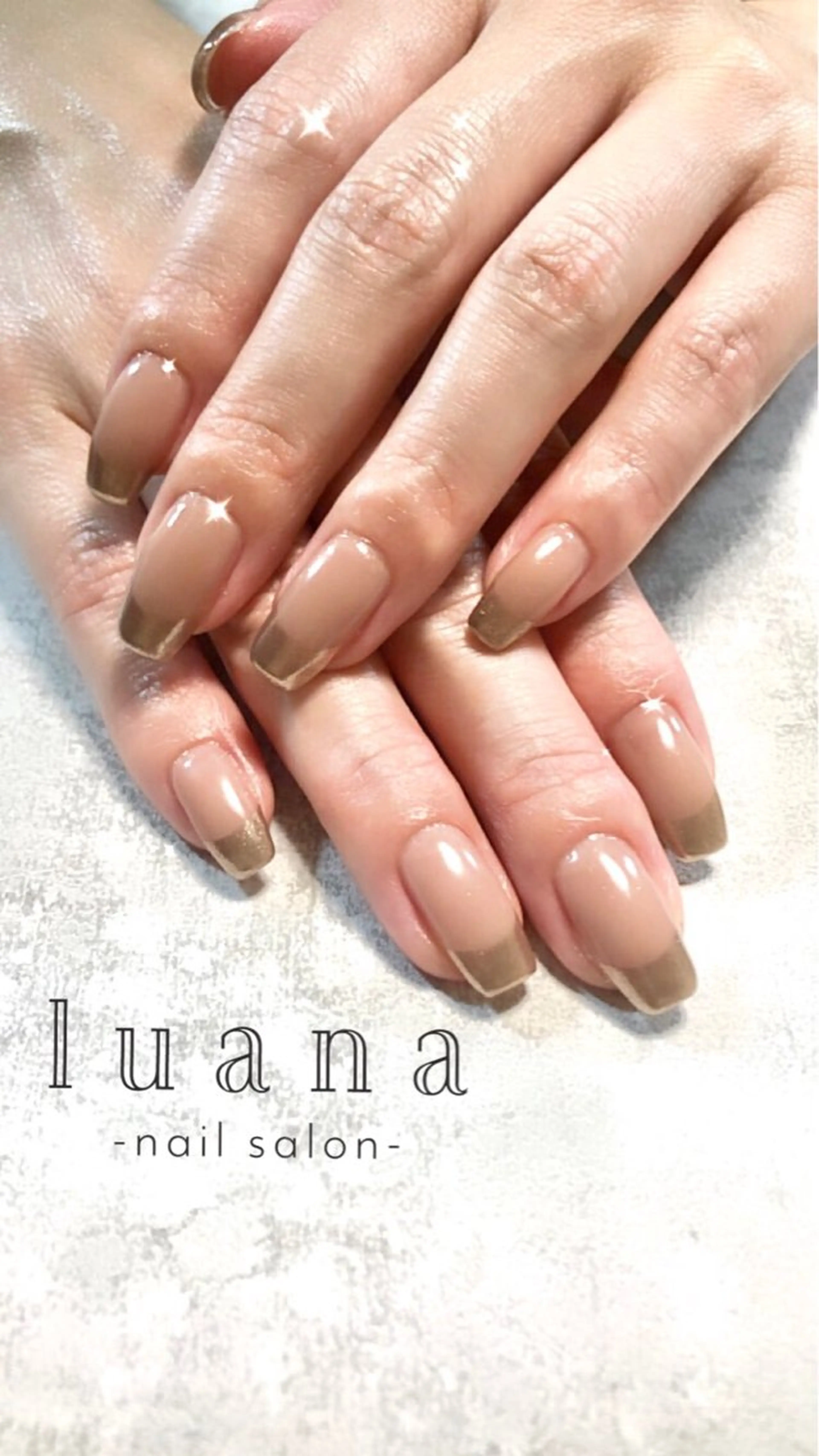 ネイル フレンチネイル ミラーネイル luana ネイルサロンのネイルデザイン