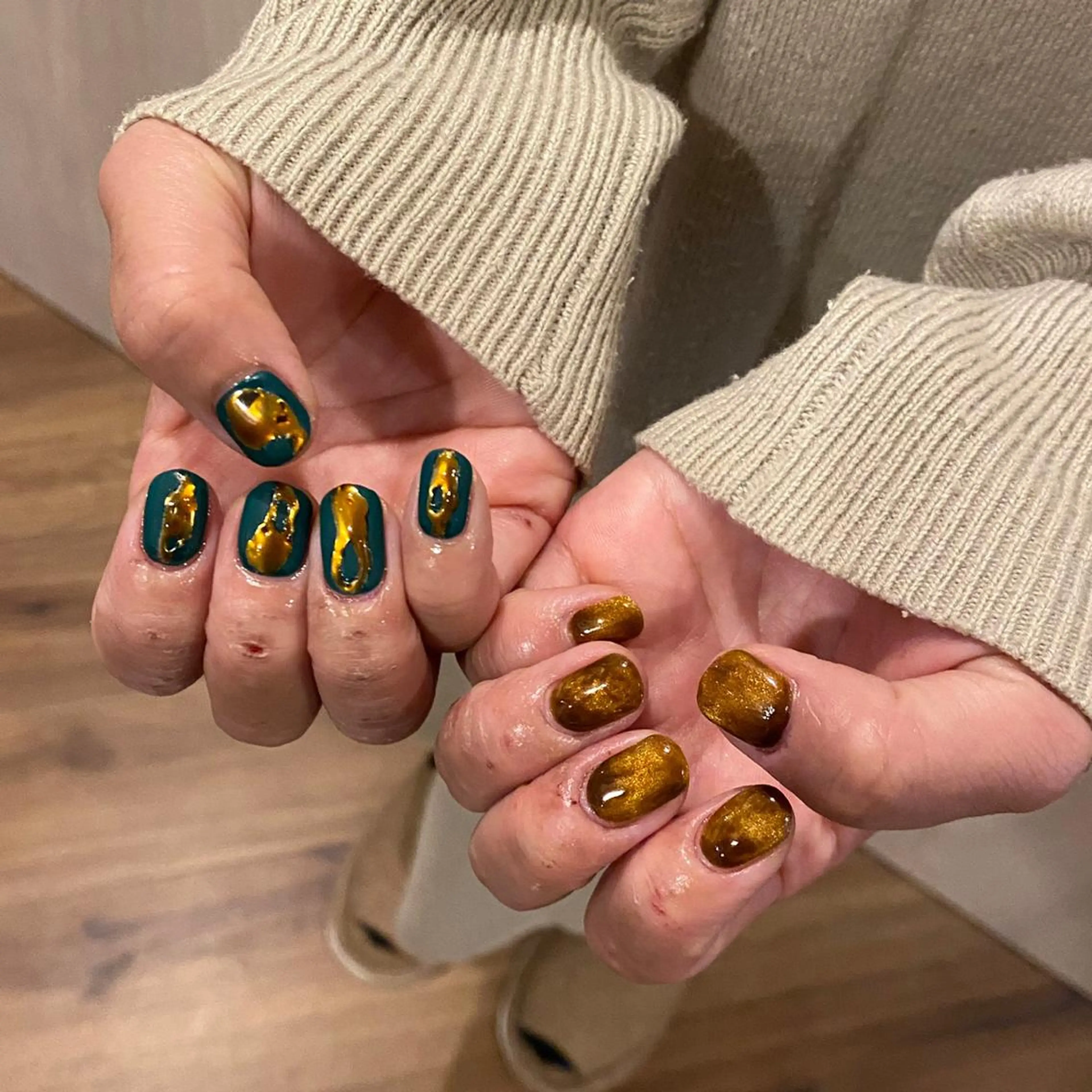 ネイル ニュアンスネイル 【やり放題専門店】 スカルプ＆長さ出しのネイルデザイン