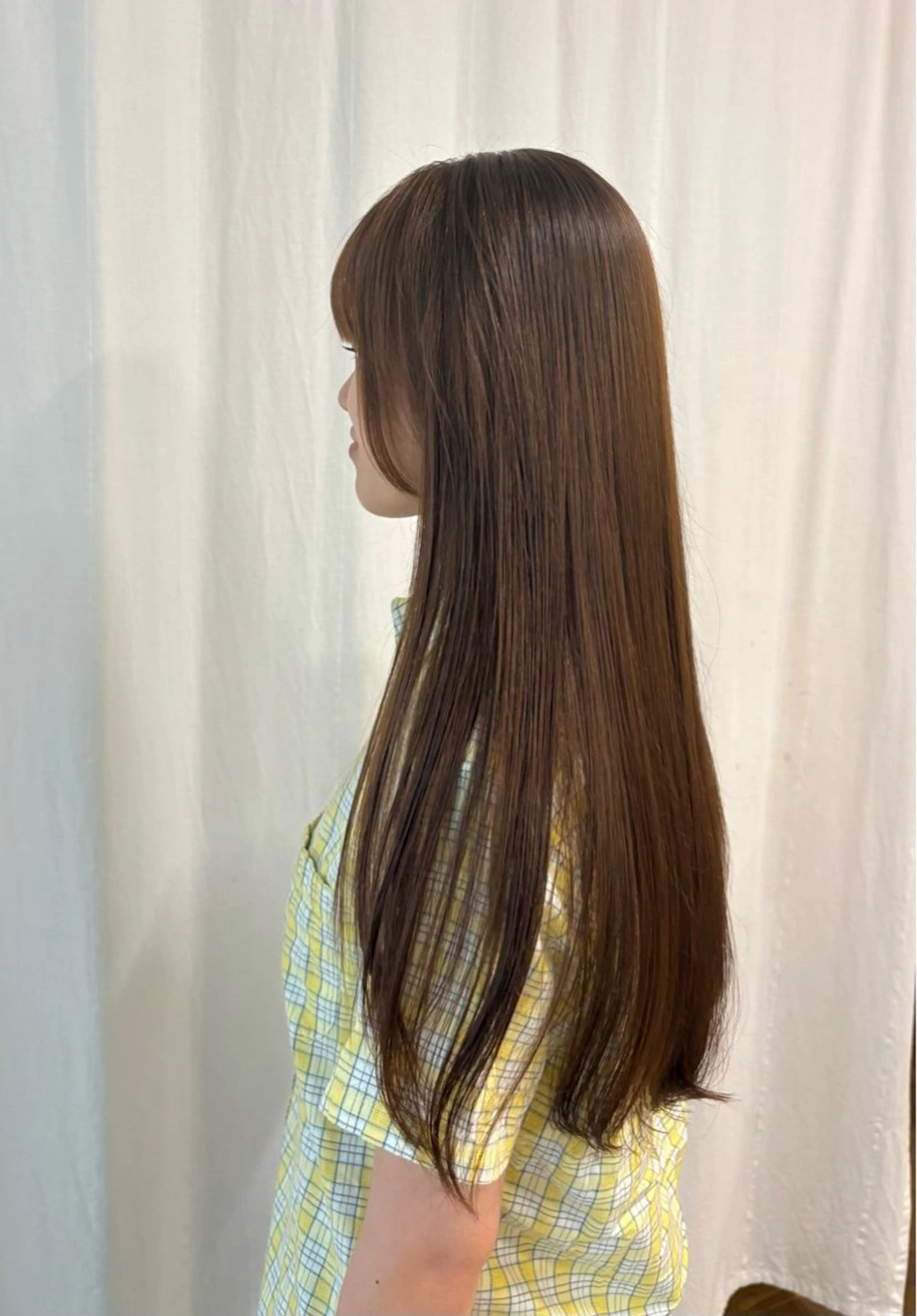 ロング カラー ヘアカラー トリートメント rina/似合わせ/ 艶髪カラー/髪質改善のヘアスタイル