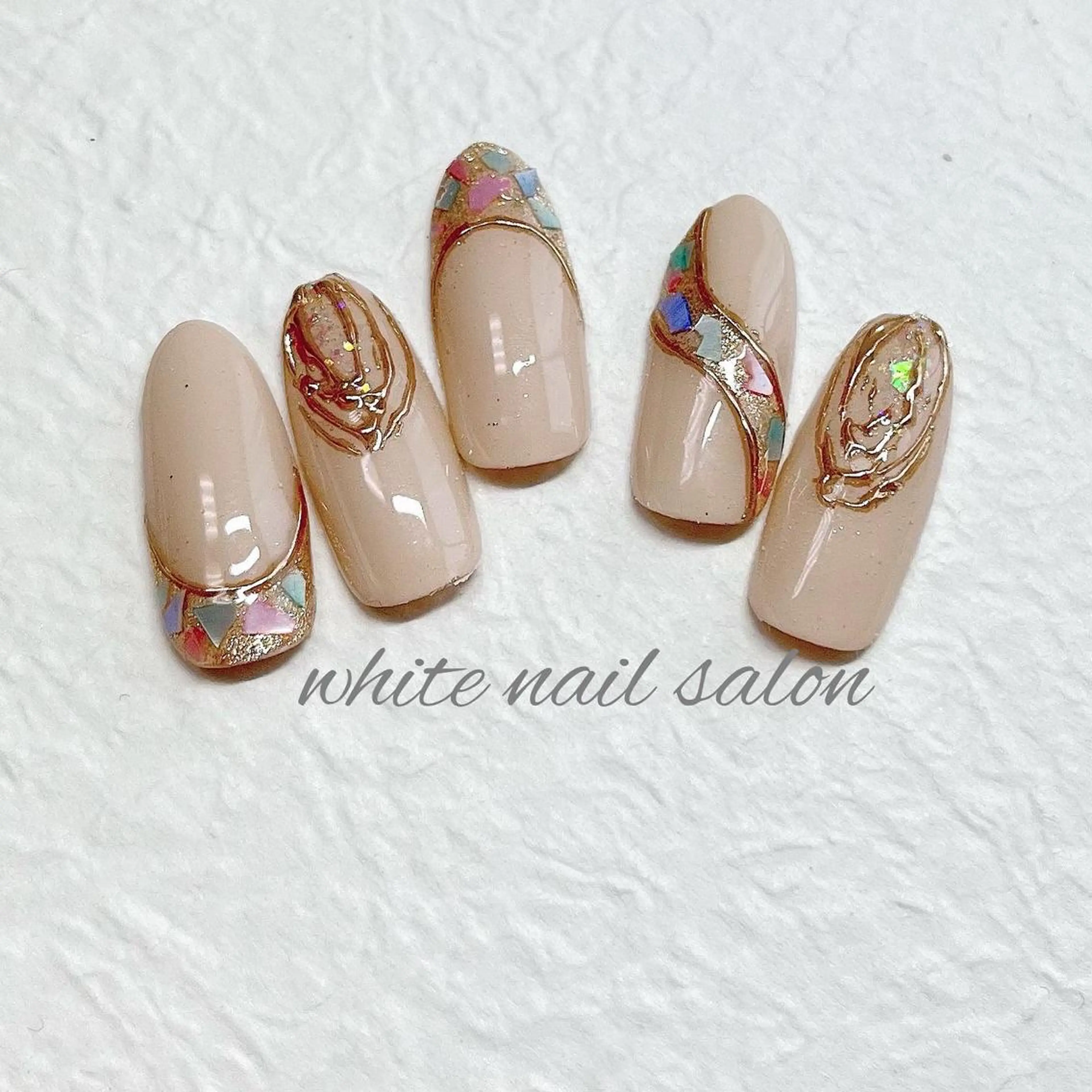 ネイル フットネイル ジェルネイル ハードジェル ラメ(グリッター) 持ち込み ハンドネイル white nail salonのネイルデザイン