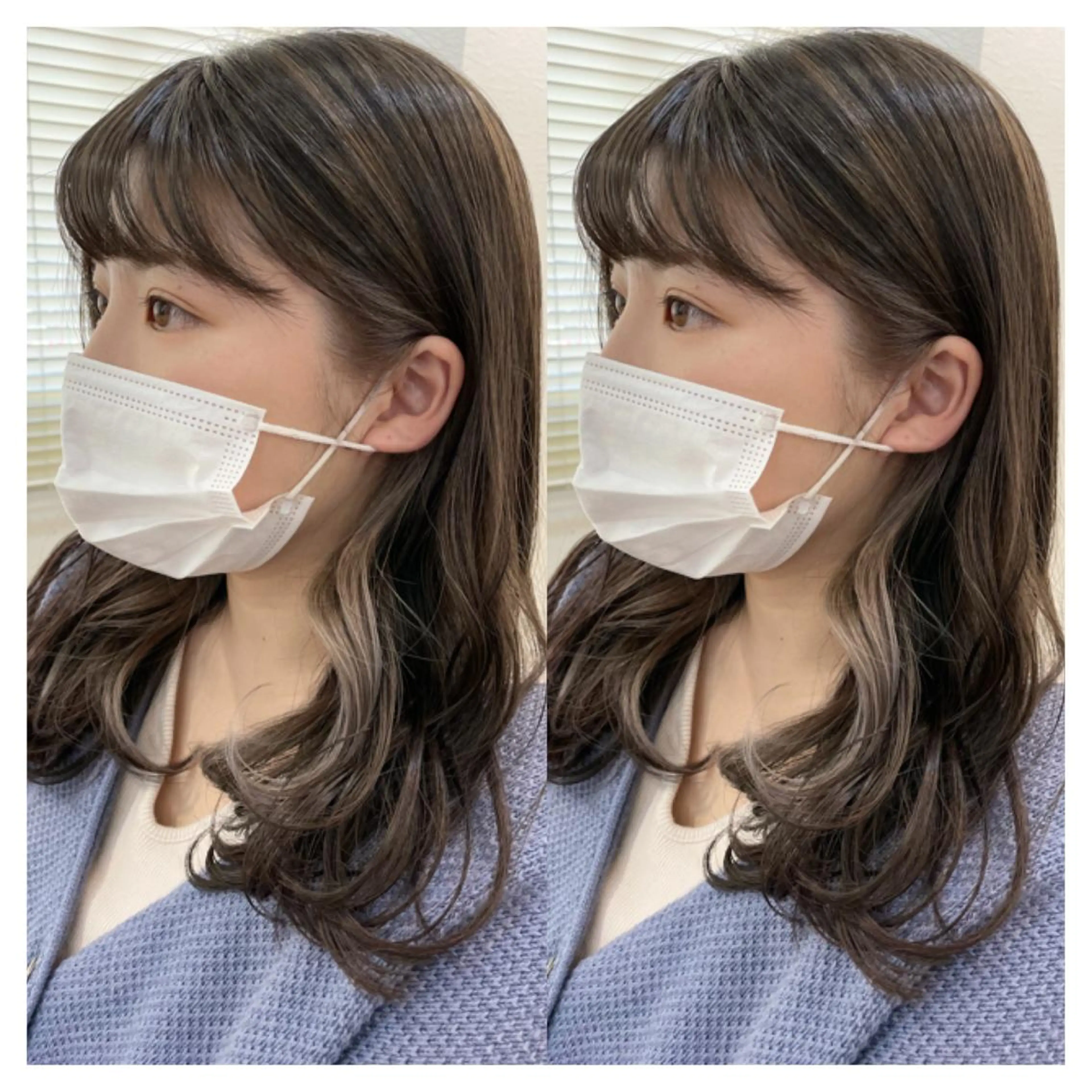 ミディアム カラー カット ヘアカラー トリートメント 村山 茉衣のヘアスタイル