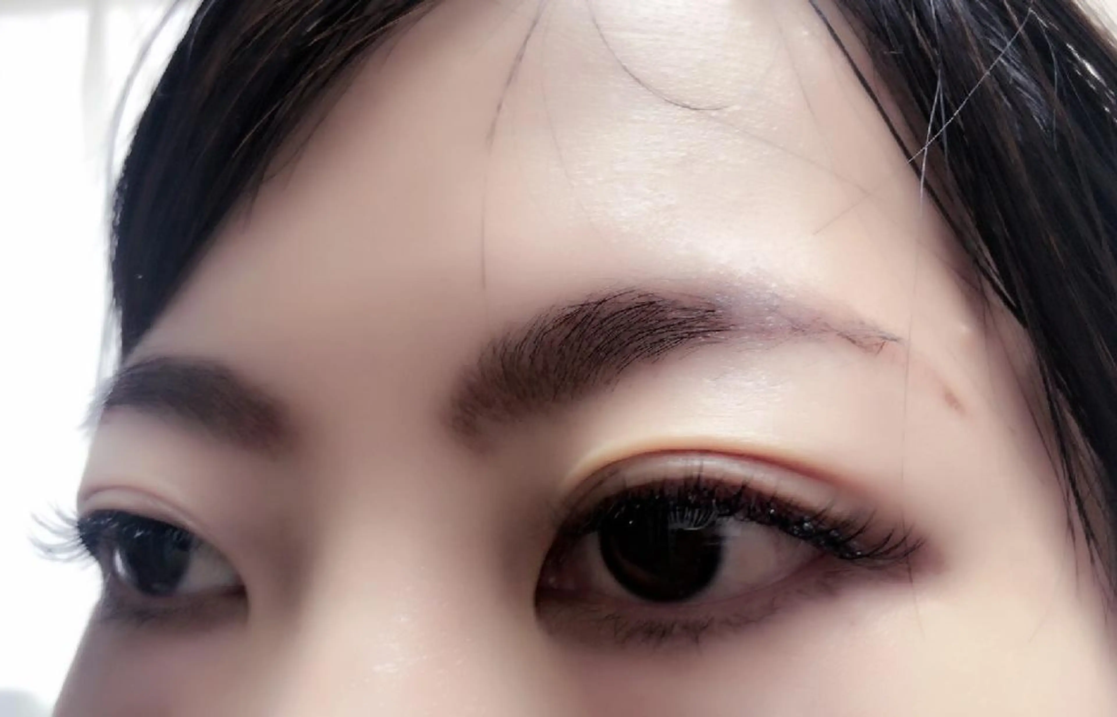 マツエク・マツパ 付け放題 フラットラッシュ ナチュラル 下まつげエクステ 一重×まつ毛パーマ 吉岡 ゆうなのマツエク・マツパデザイン