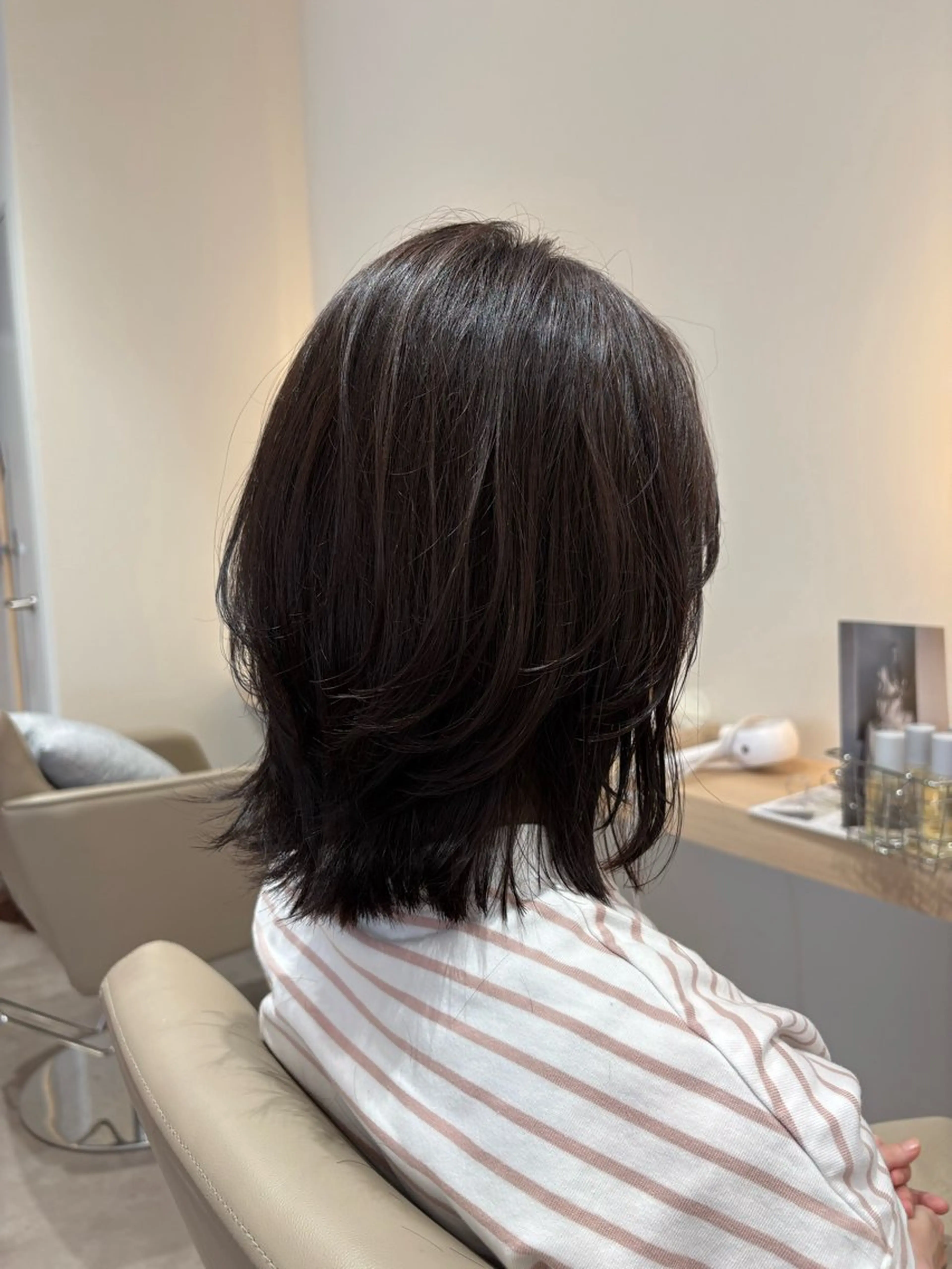 ミディアム カラー アッシュ アッシュブラウン ブラウンカラー くびれヘア くびれレイヤー カット ヘアカラー レイヤー/透明感/髪 質改善/メンズ/佐藤のヘアスタイル