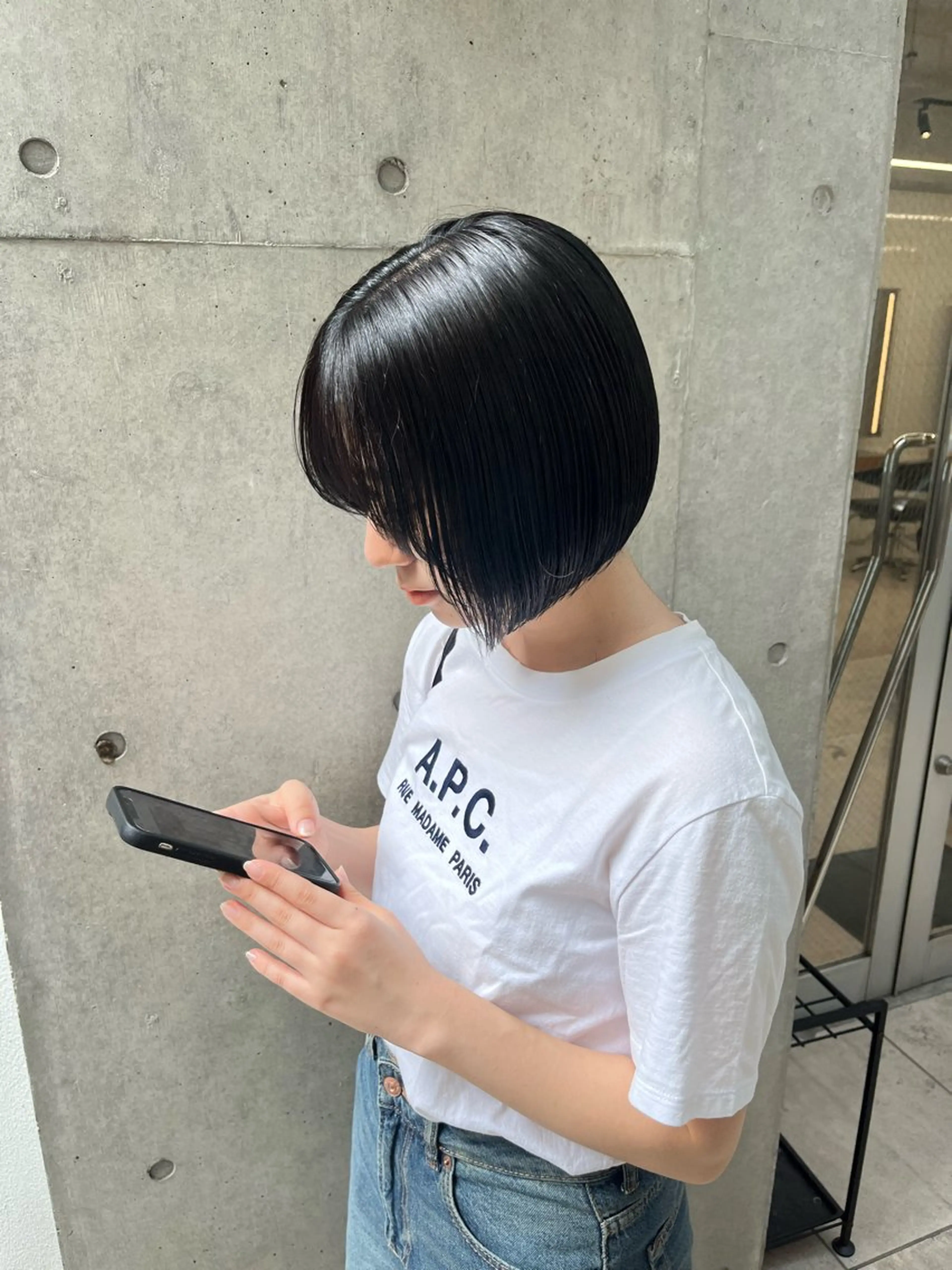 ミディアム カラー ボブ&透明感カラー ♡TOMOEのヘアスタイル