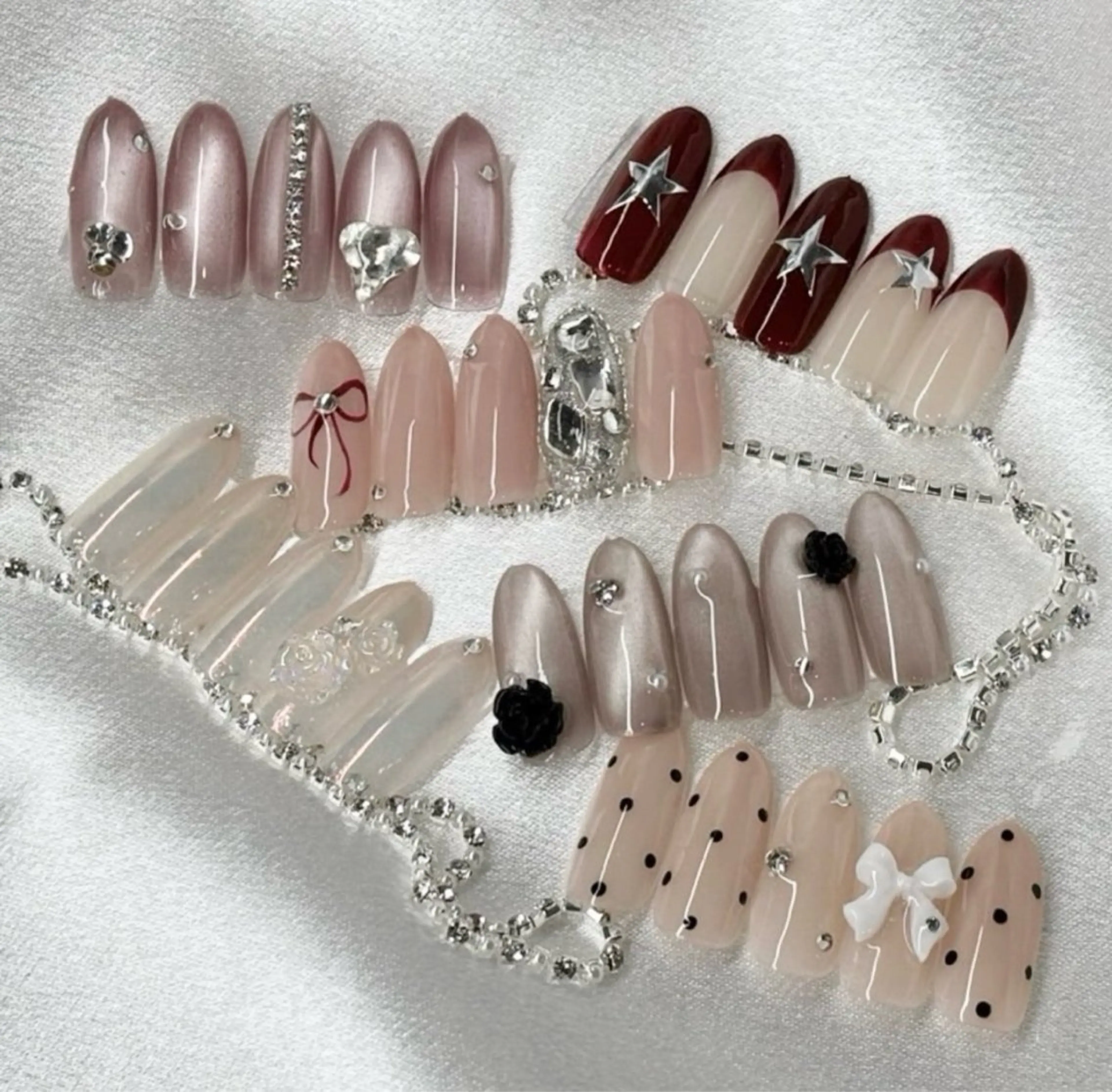 定額ネイル/オフあり/オフなし/長さ出しあり/長さ出しなしの写真