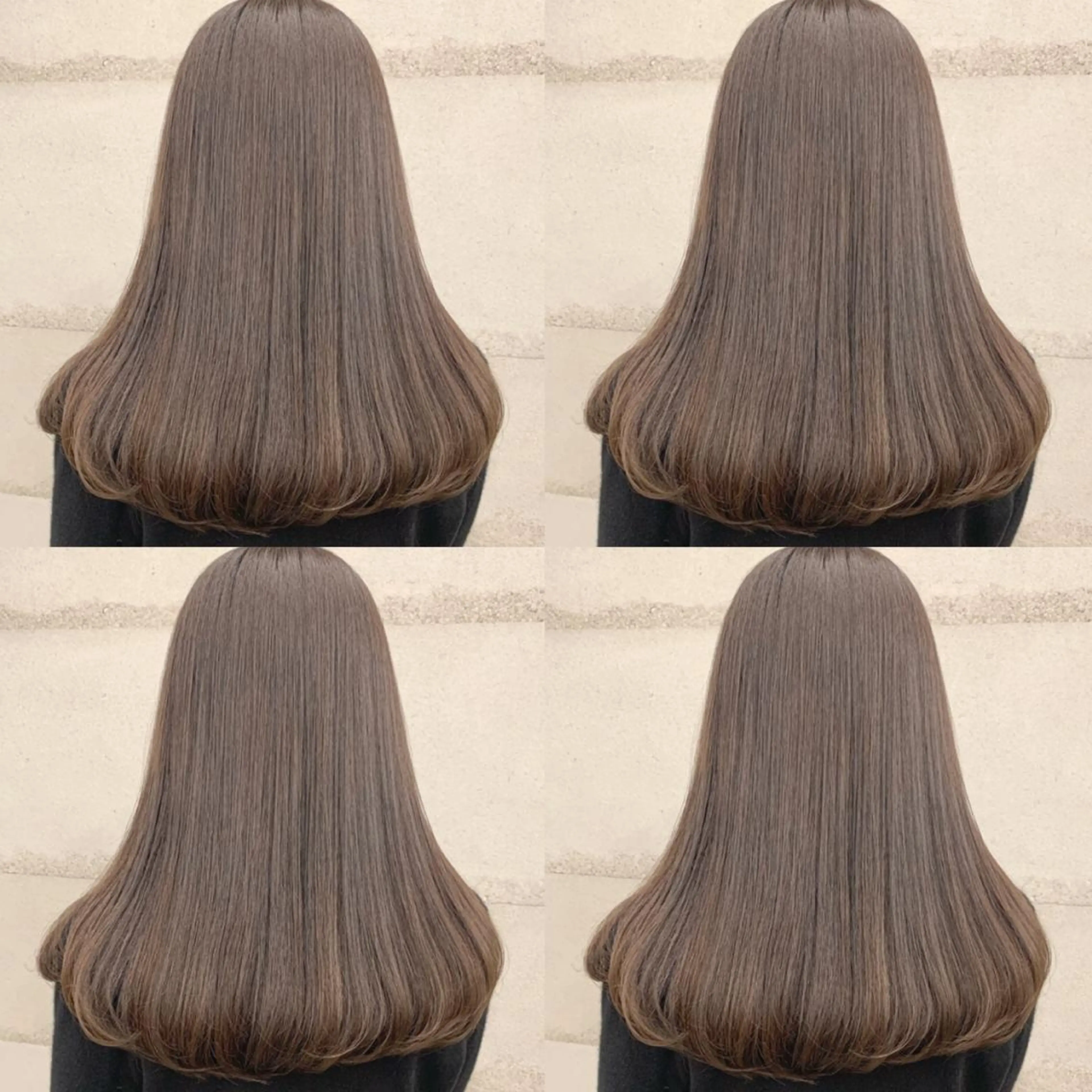 セミロング カラー 透明感/オリーブ/ グレージュ/YUKAのヘアスタイル