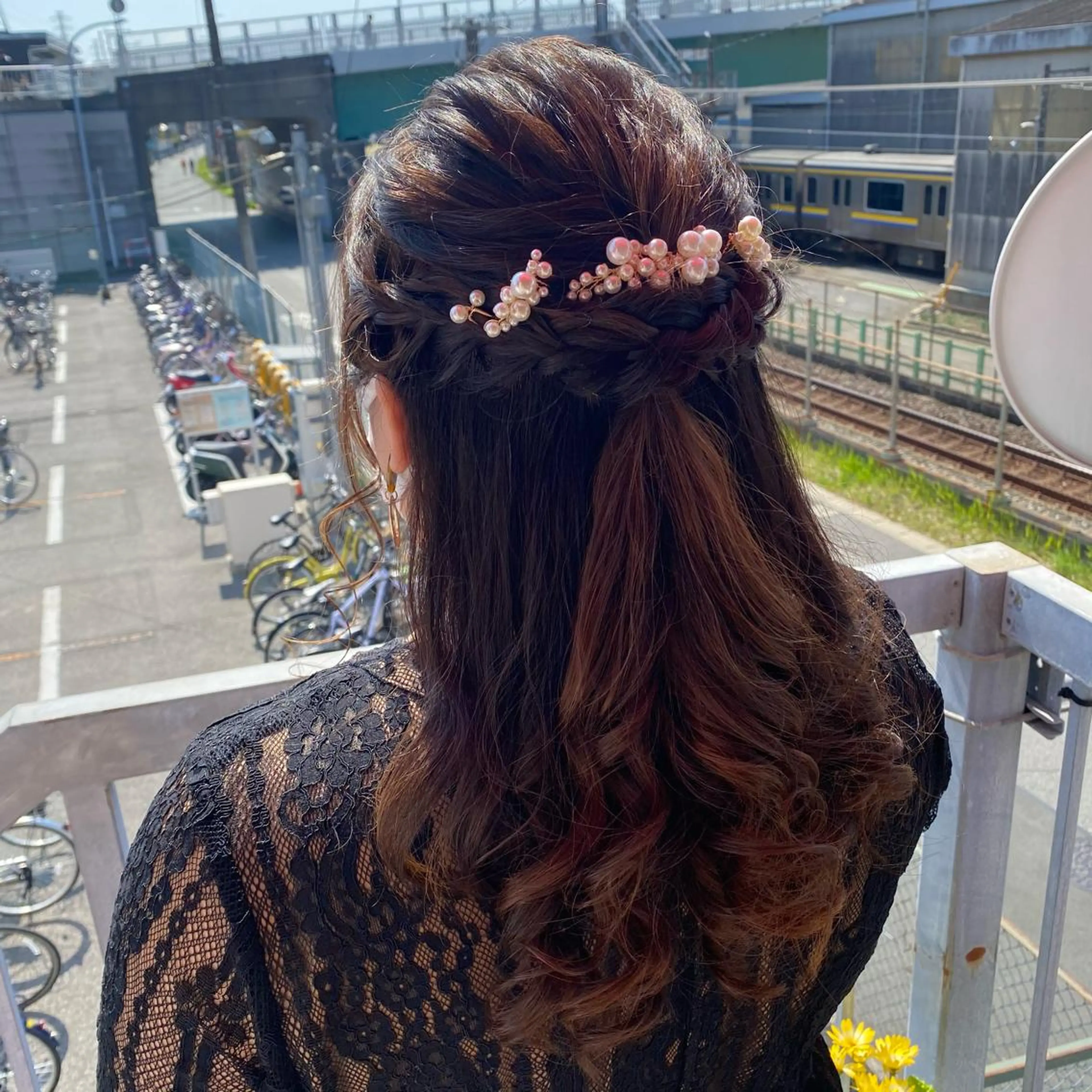 ヘアアレンジ ハーフアップ 結婚式・ブライダル ヘアセット 似合わせ＆予防美容 飯島   知花💐のその他イメージ