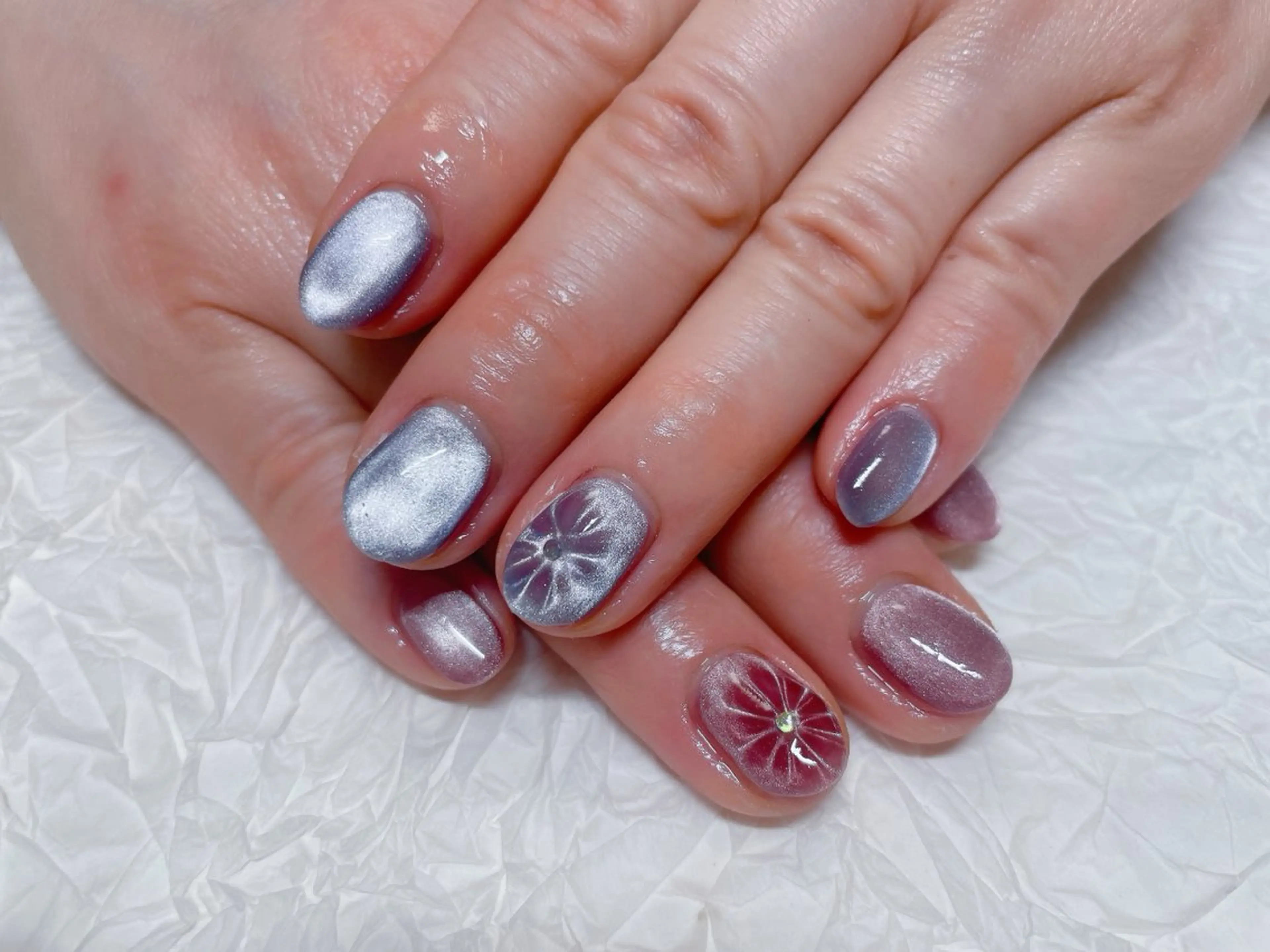 ネイル マグネットネイル ハンドネイル ハンドケア ゆ か_Nails💫のネイルデザイン