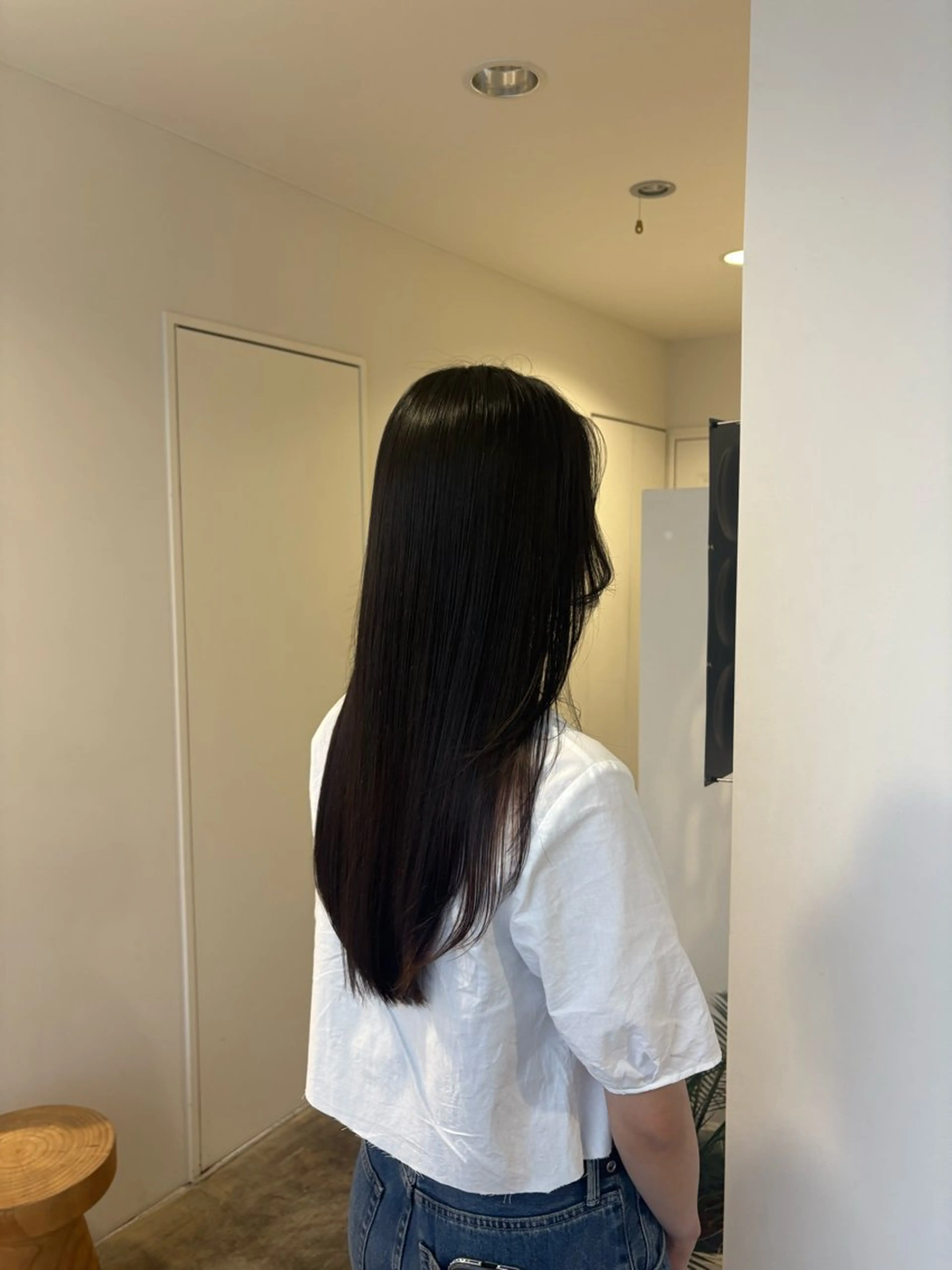 ロング 髪質改善 カット 縮毛矯正 大阪/レイヤー/ ツヤ髪/ヨシノヒメカのヘアスタイル