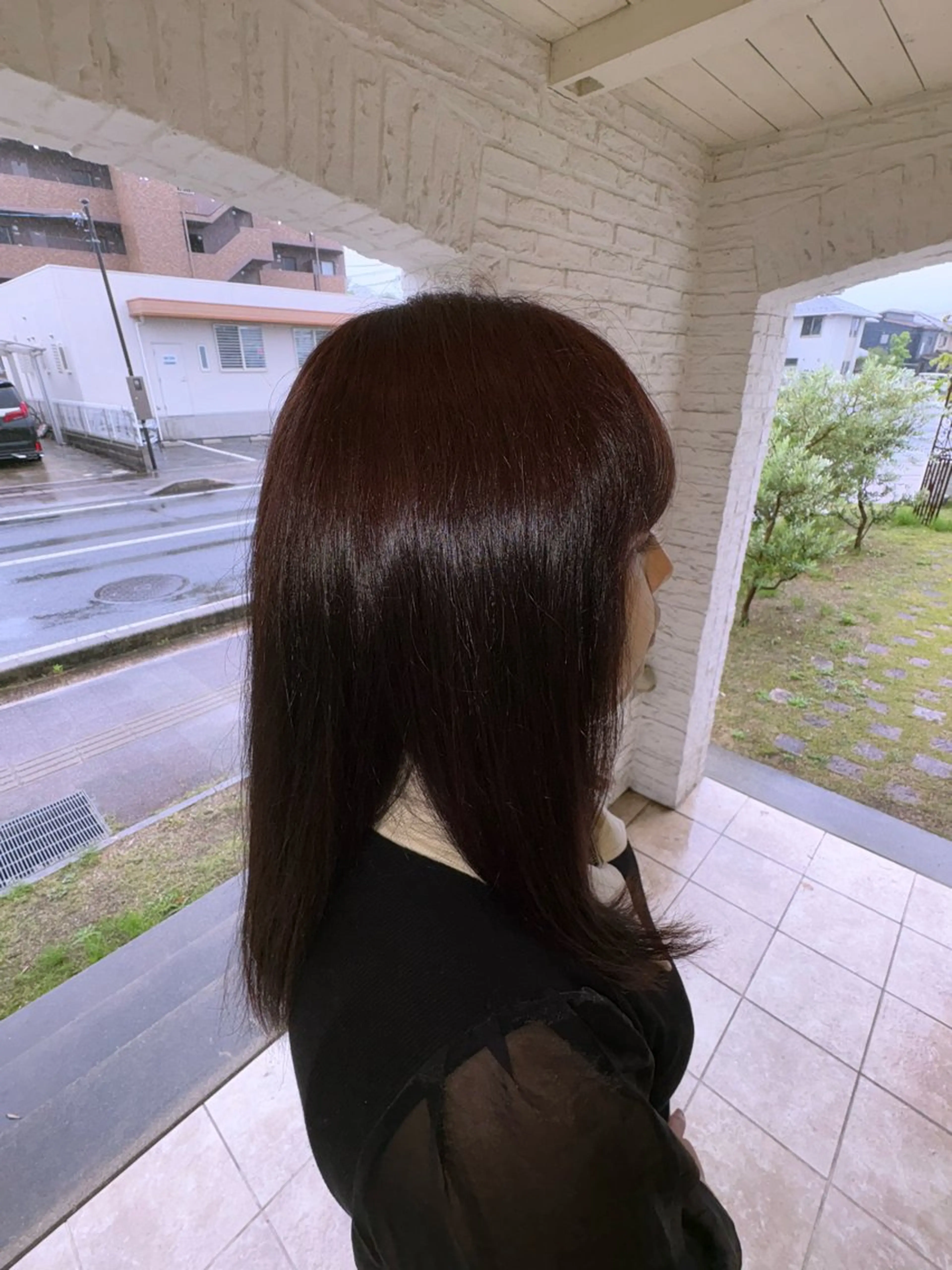 セミロング レッドブラウン 西澤 綺羅のヘアスタイル