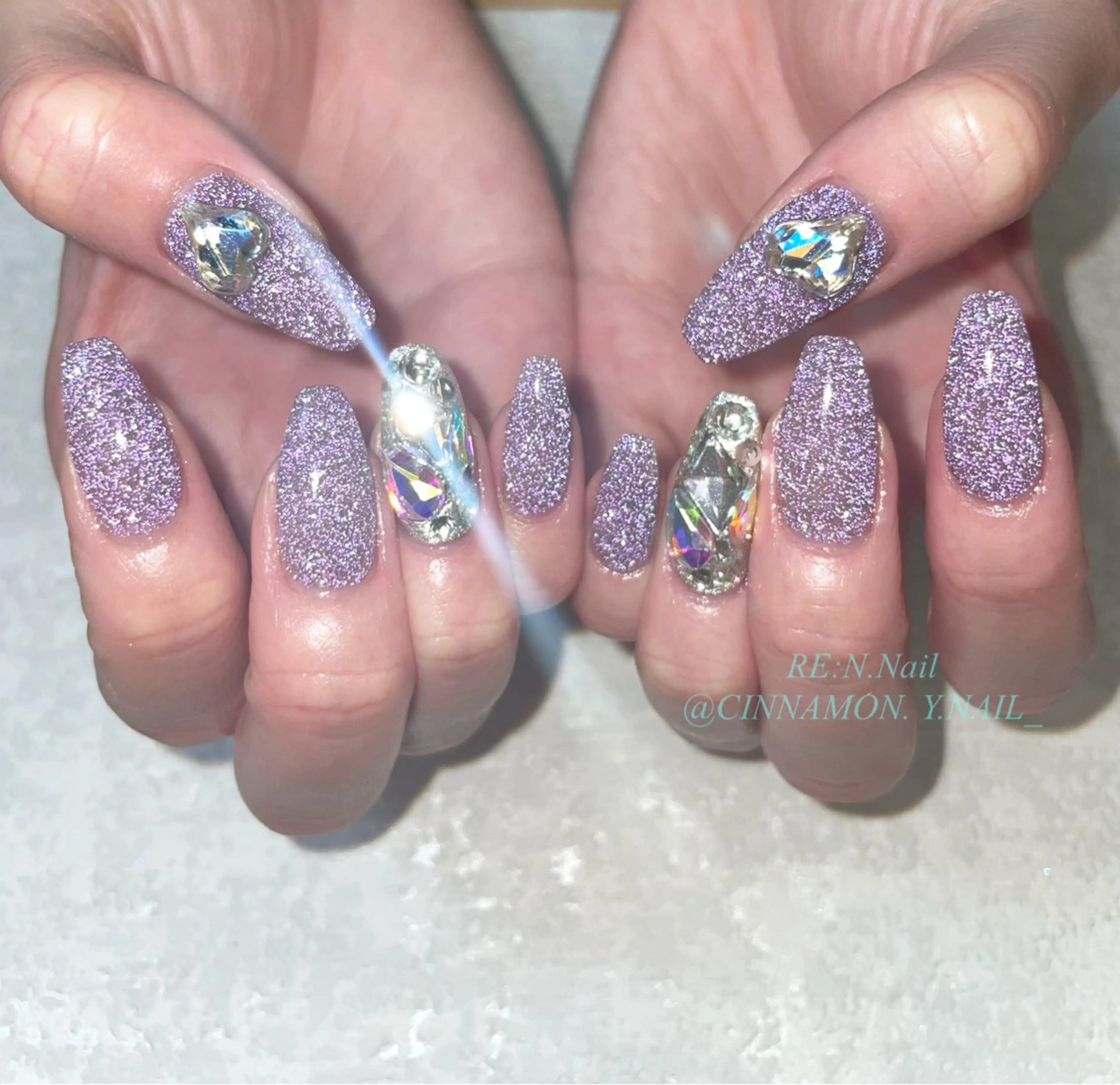 ネイル ハンドネイル Yuna🩵 RE:N.Nailのネイルデザイン