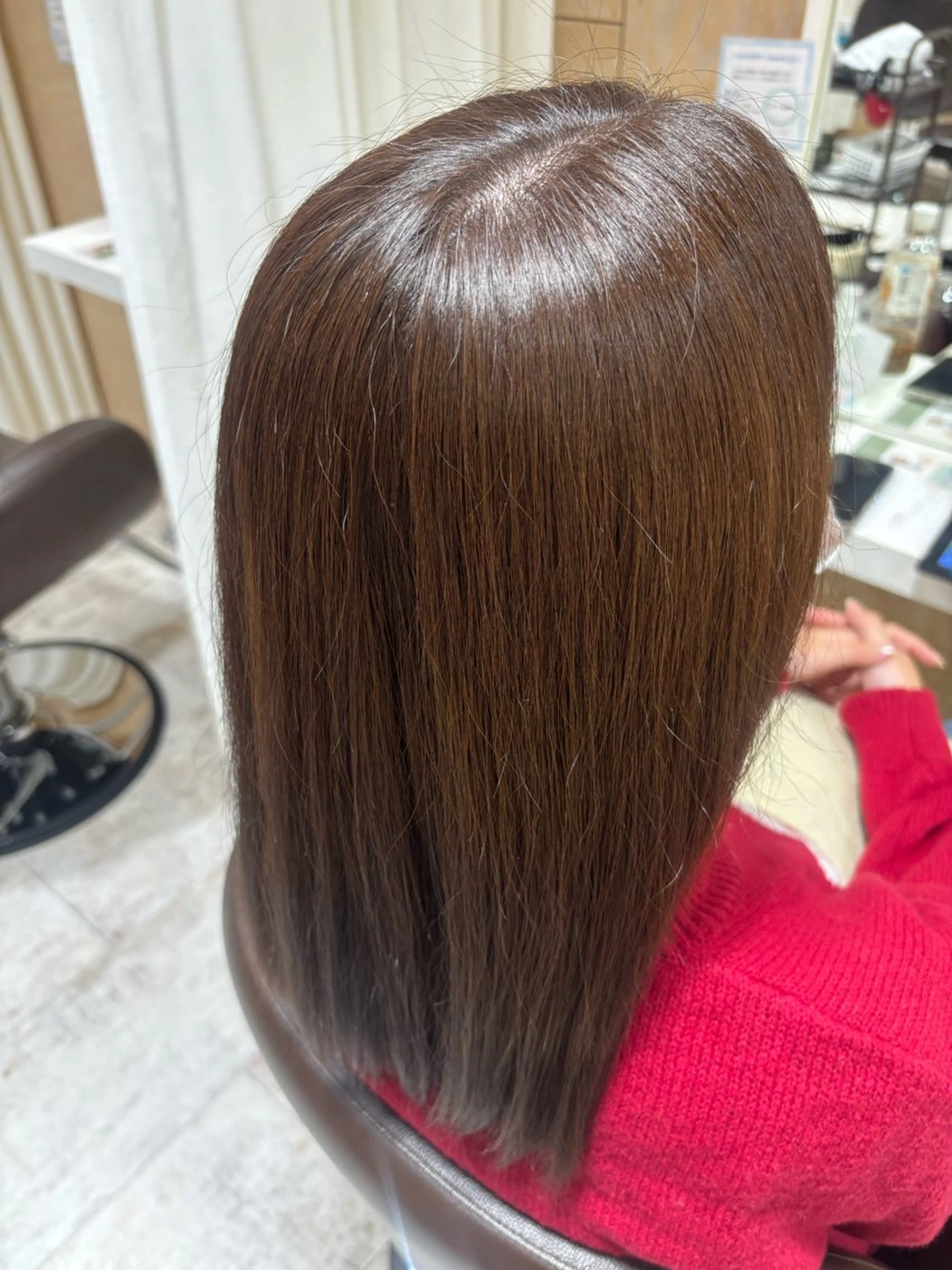 ツヤ感アップ✨ツヤカラー+ 疲れを流すご褒美スパ🌿（5分）白髪染め🆗¥9130→¥2000の写真