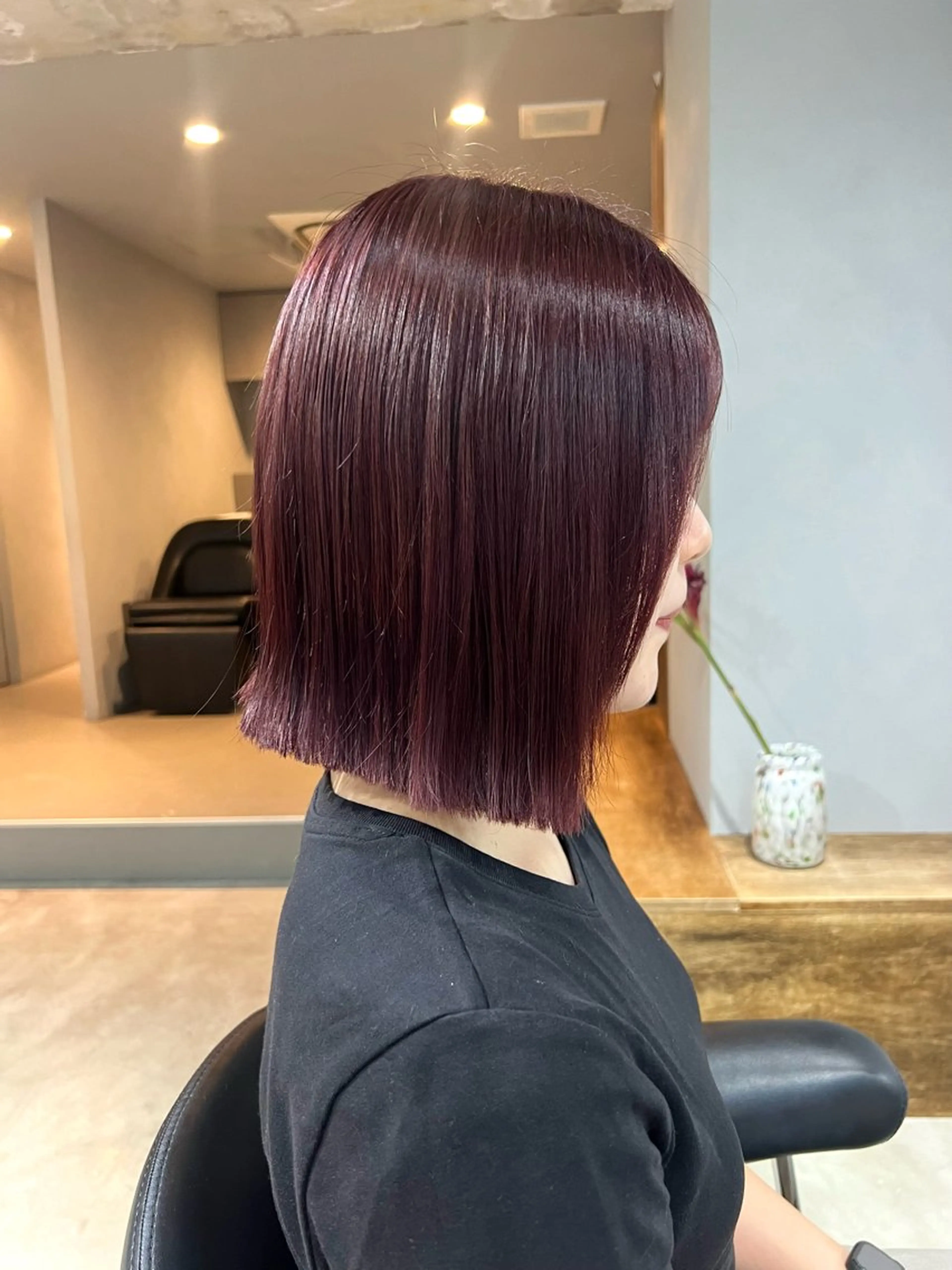 ミディアム カラー ヘアカラー トリートメント akane/ベージュ /オリーブ/ブラウンのヘアスタイル