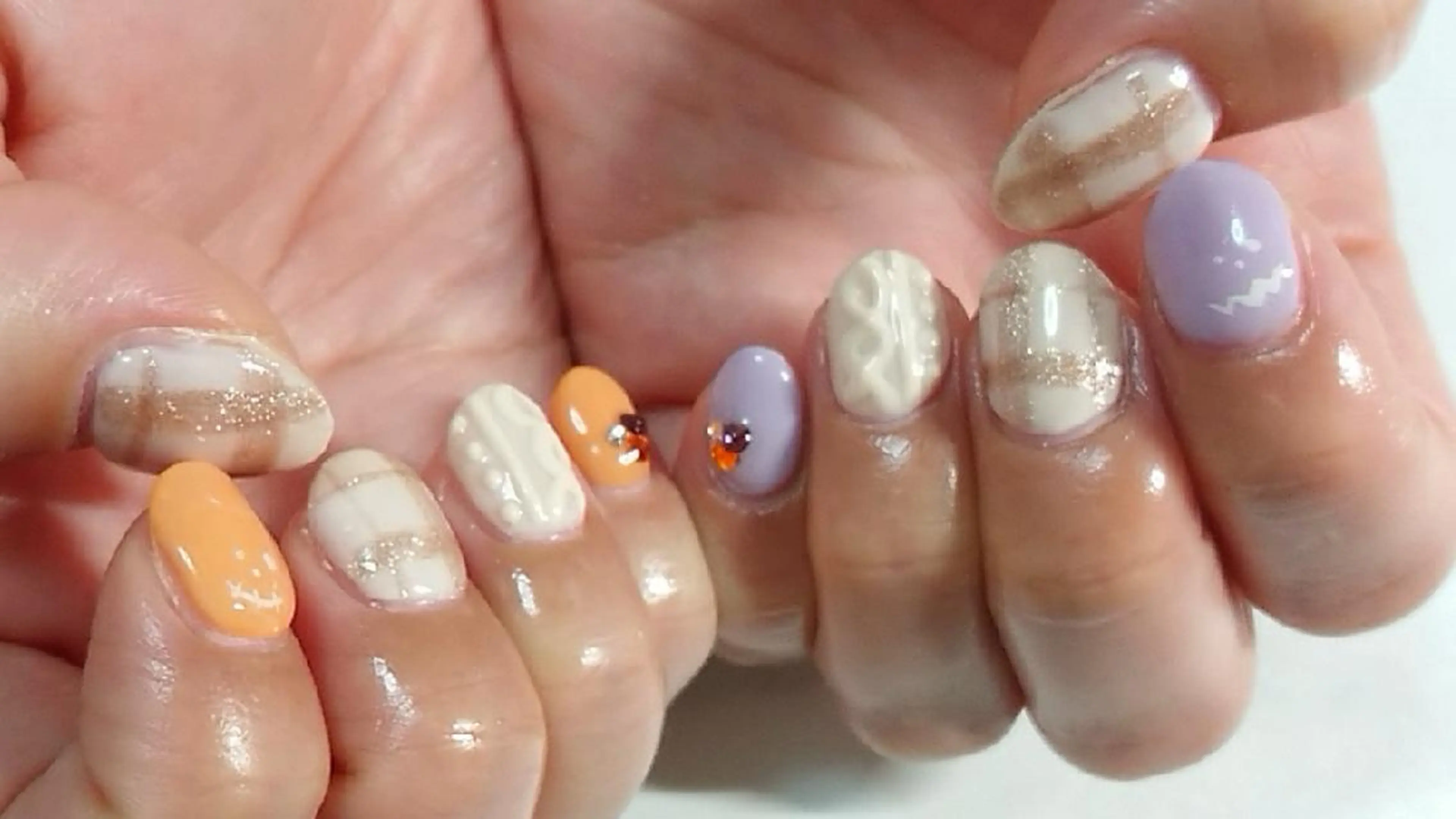 ネイル ハロウィン ハンドネイル shellnail さなえのネイルデザイン