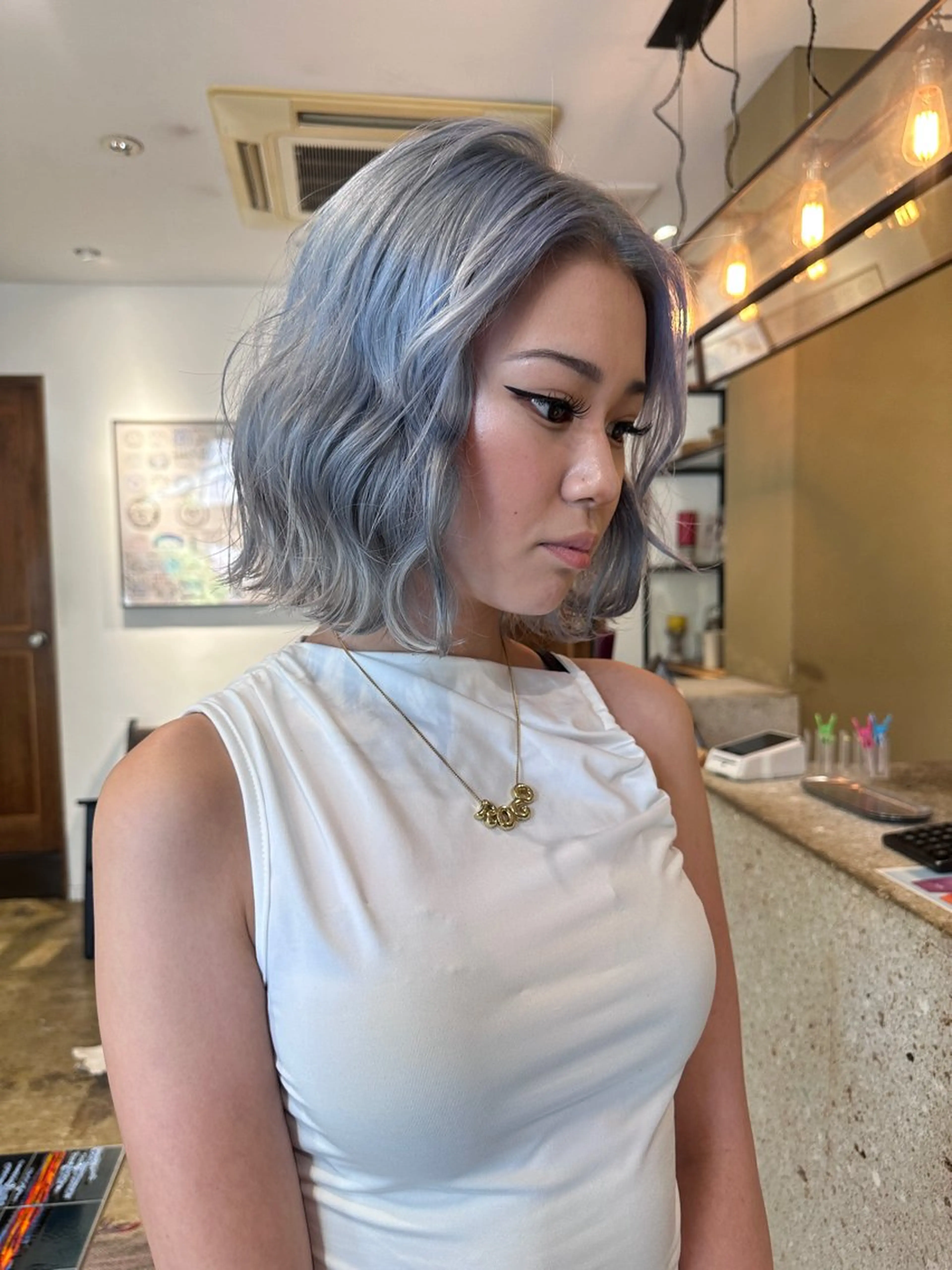 カラー ヘアカラー YUI/レイヤー/ ハッシュカットのヘアスタイル