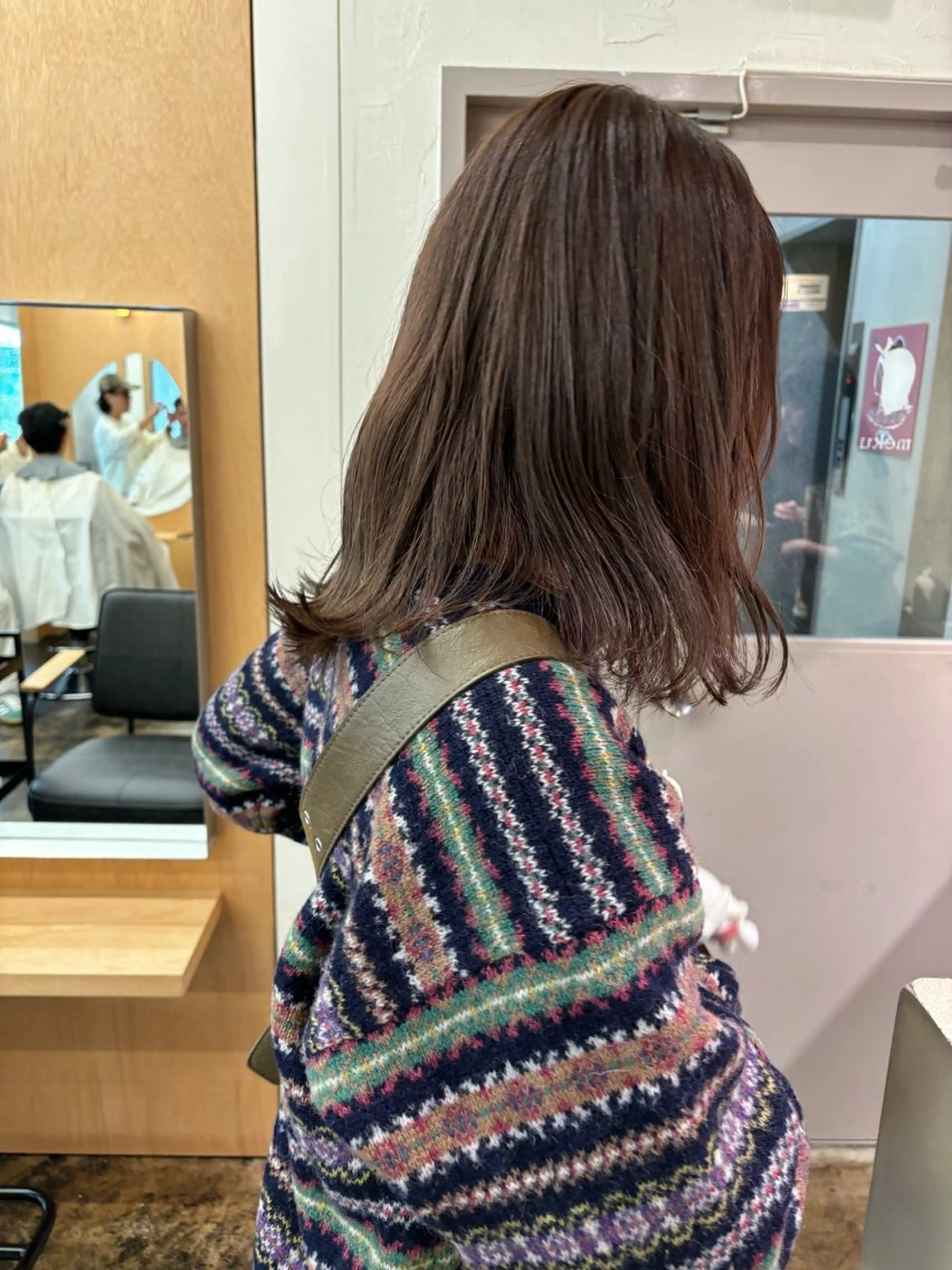 ミディアム カラー ベージュカラー ブリーチ カット ヘアカラー 西山 紗耶香🪽 透明感カラー/ボブのヘアスタイル