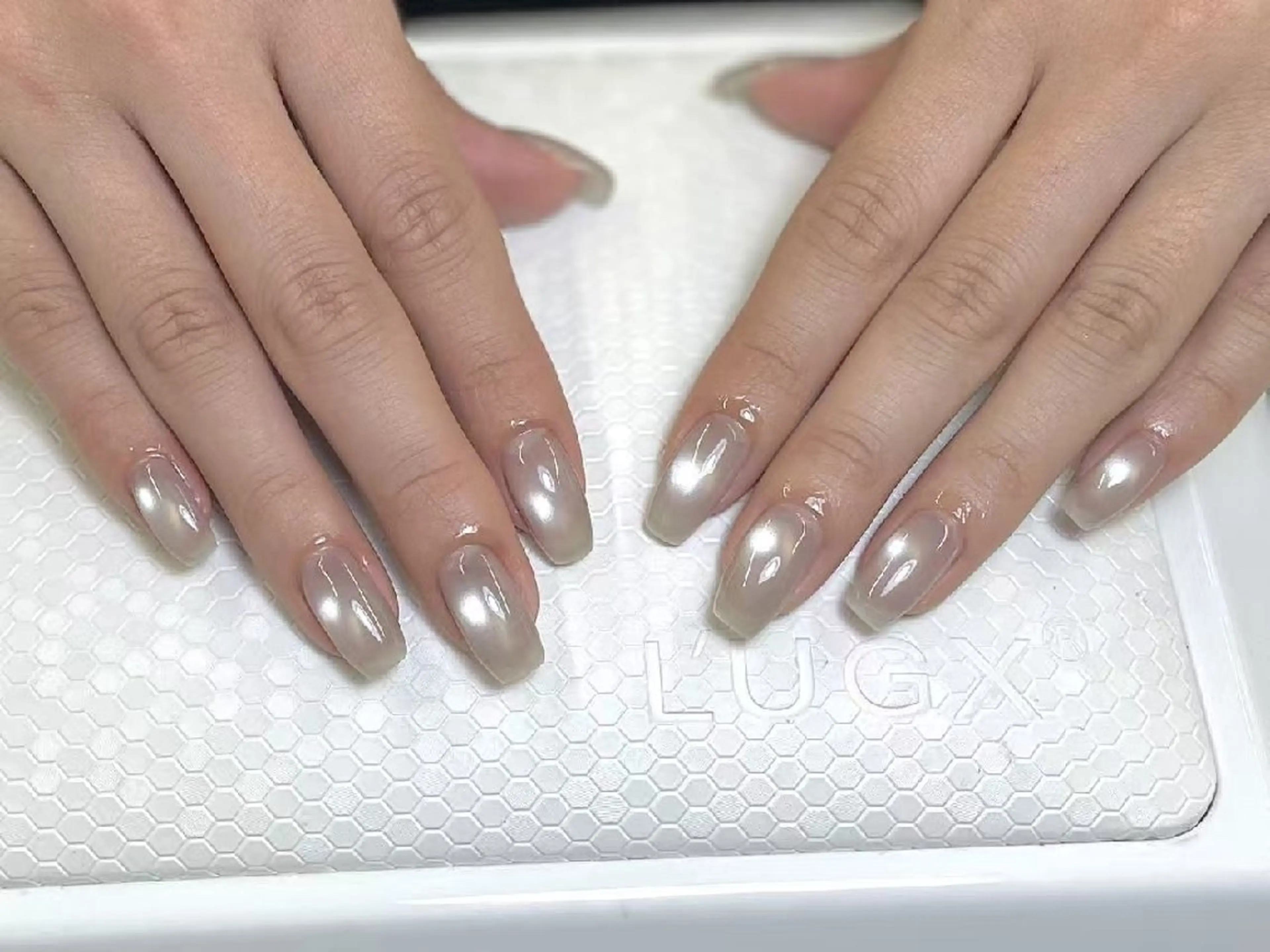 ネイル チークネイル フットネイル フレンチネイル ジェルネイル ガラスフレンチ ハンドネイル ル ナのネイルデザイン